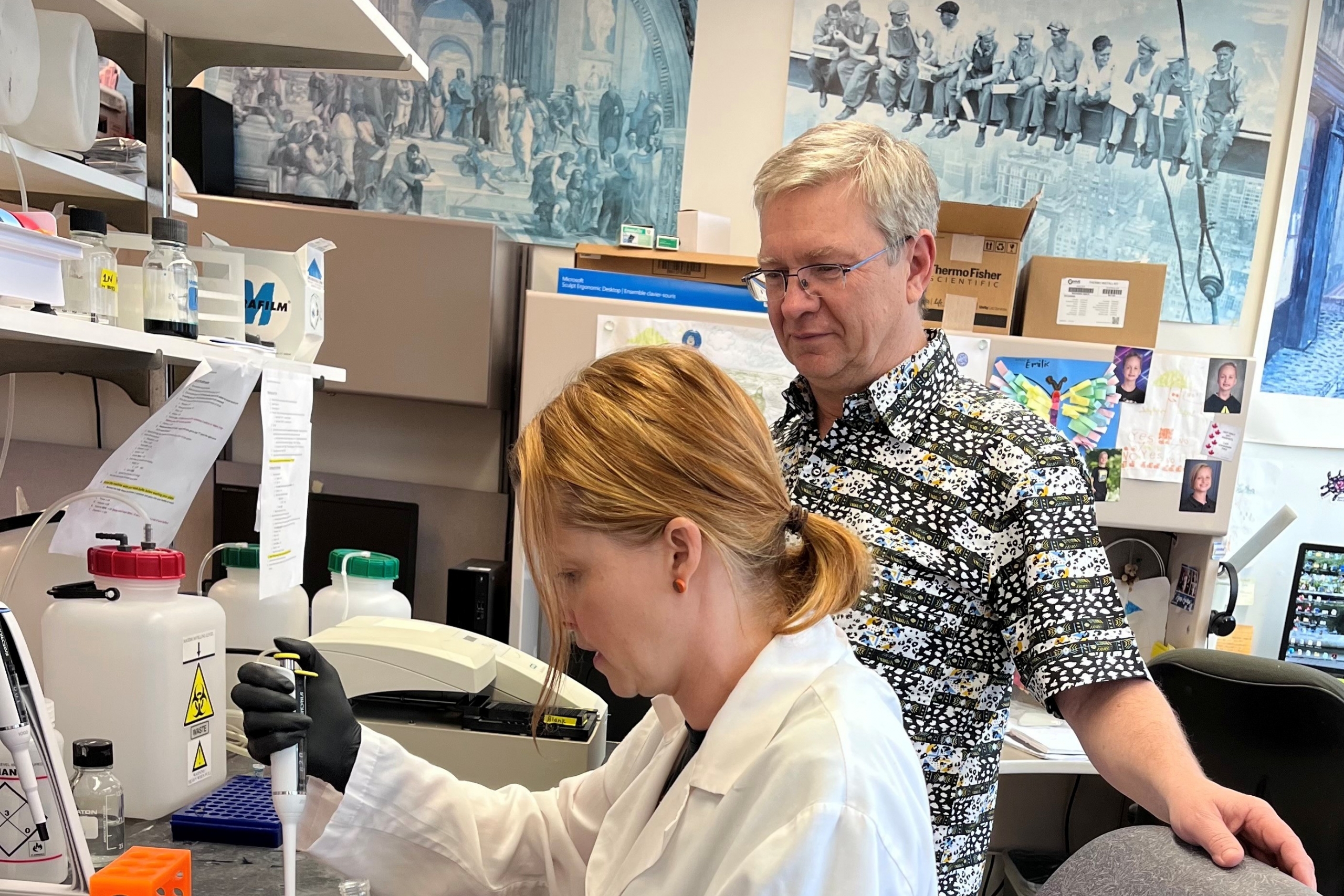 Dr. Keith fowke and lab student