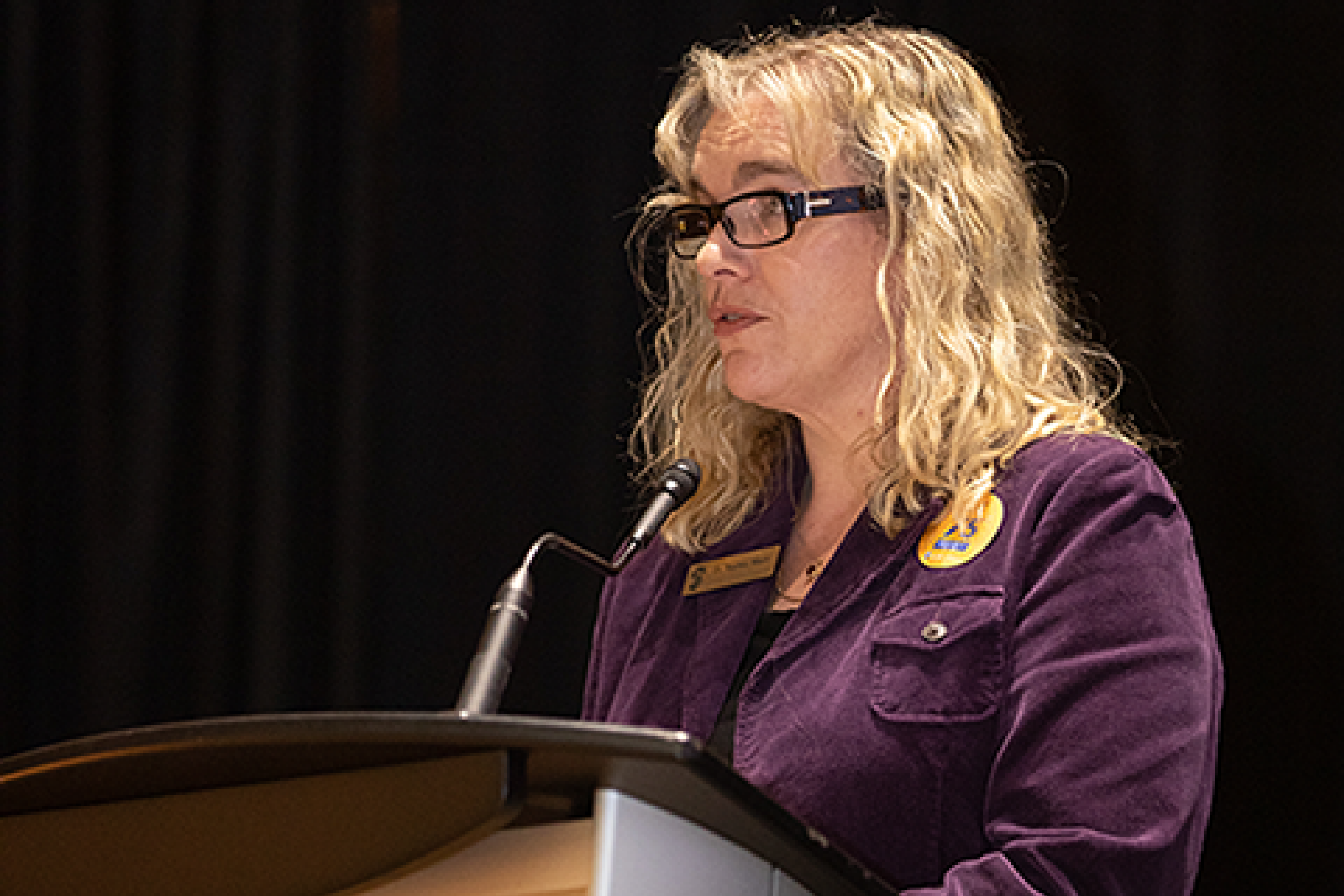 Dr. Kelley Main emcee of the event