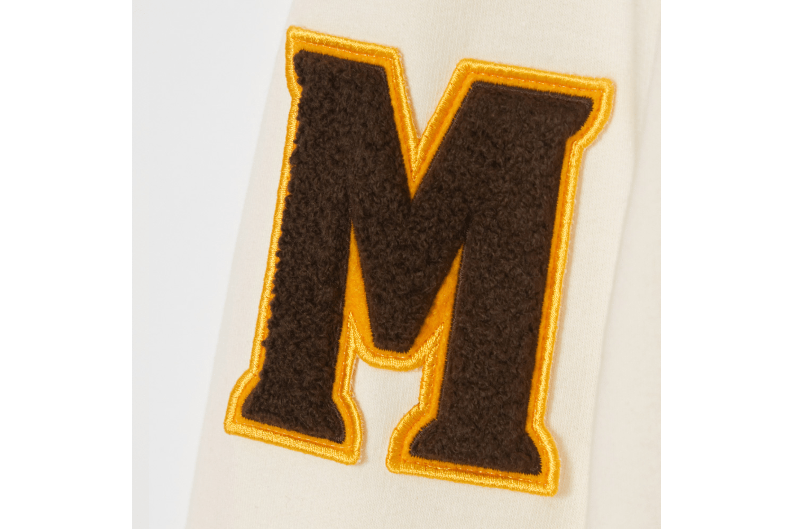 M patch in felt