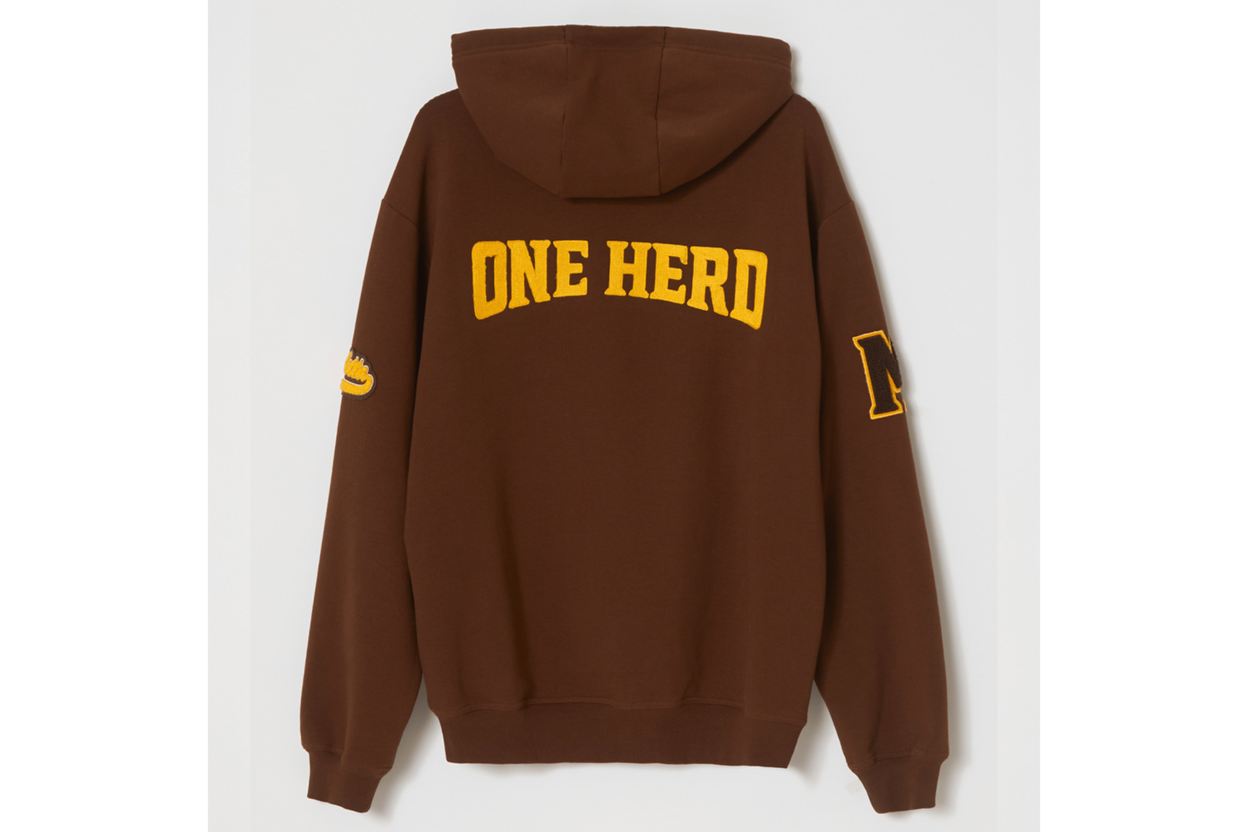 One Herd design element at the back of a hoodie