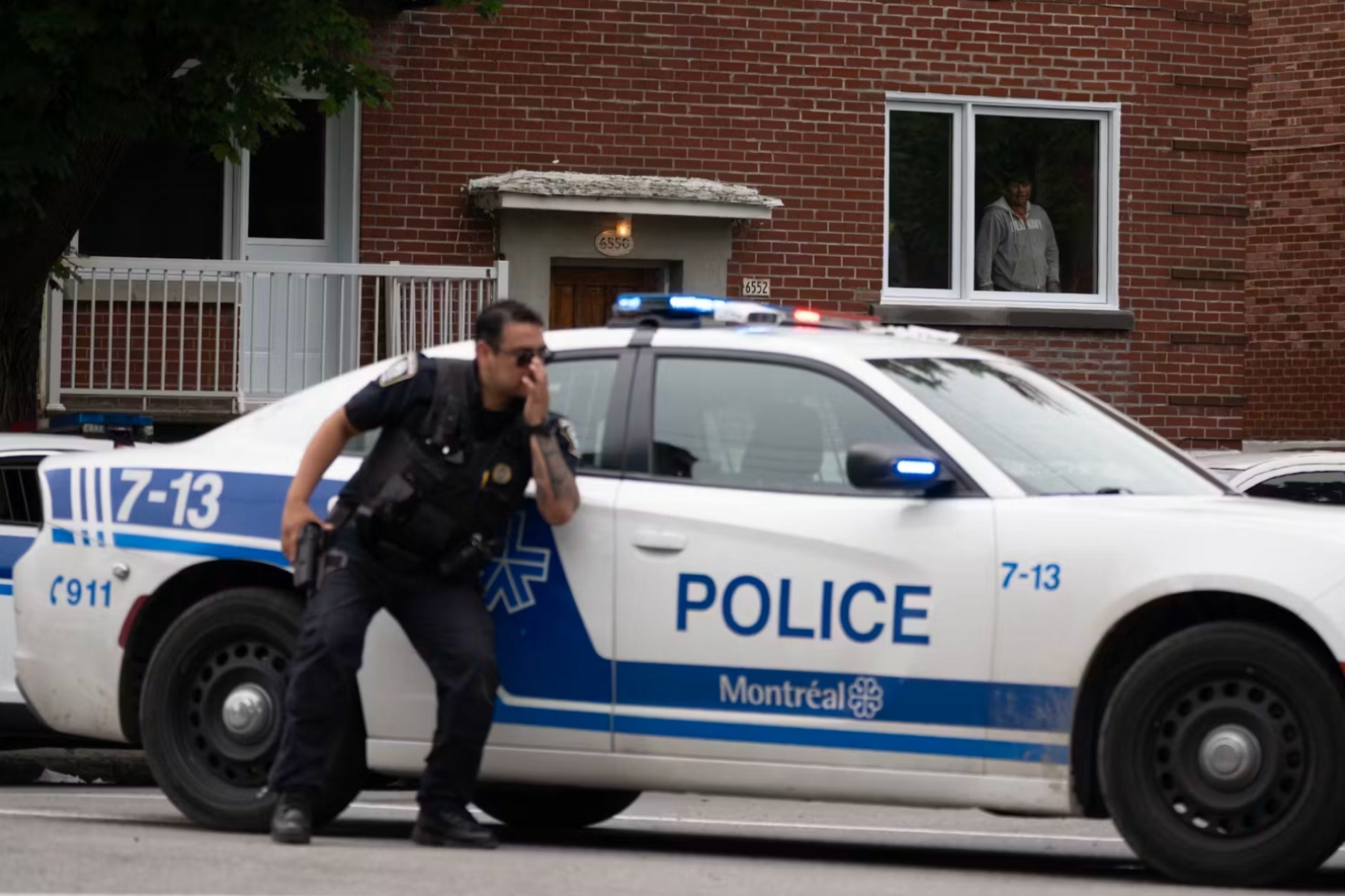 Montreal Police officer and car