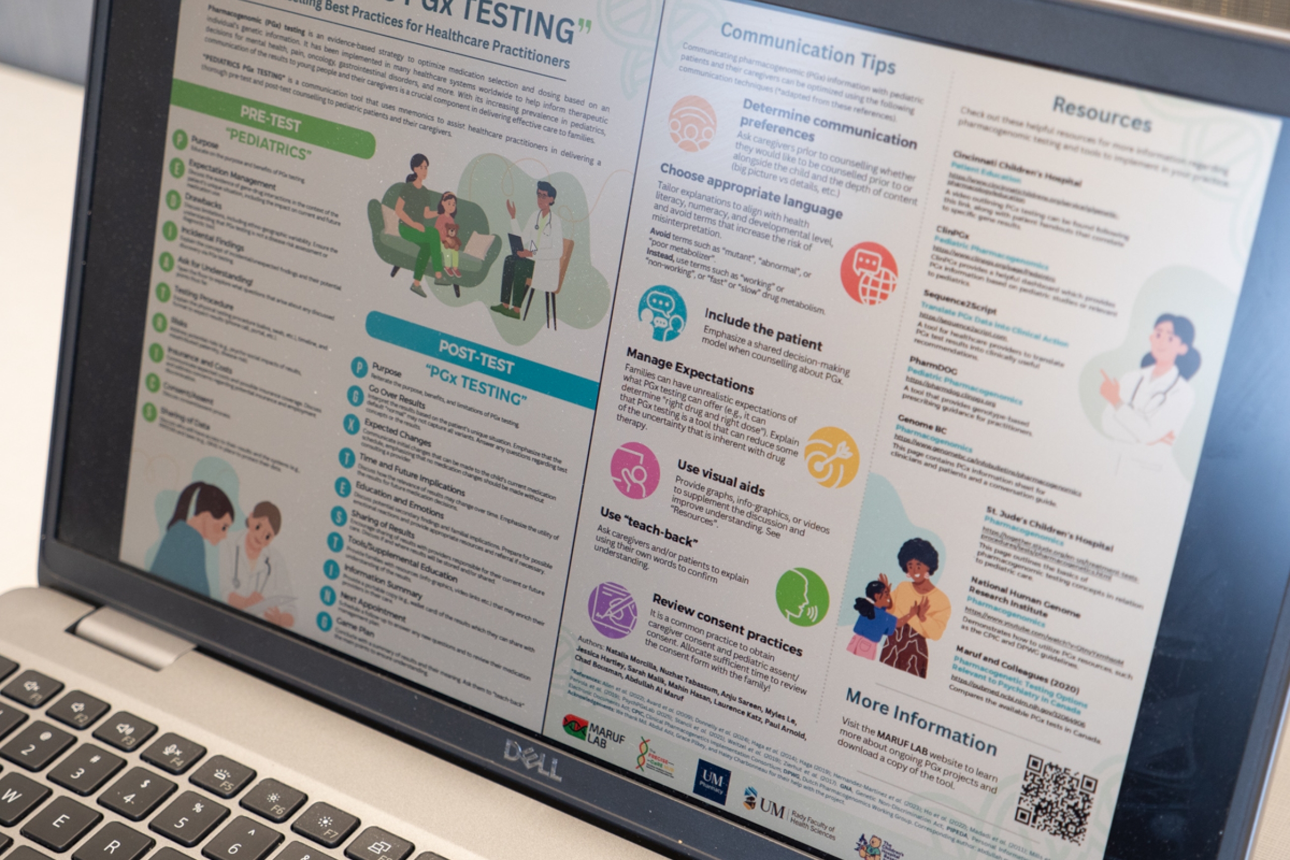 Communication tool for PGx testing.