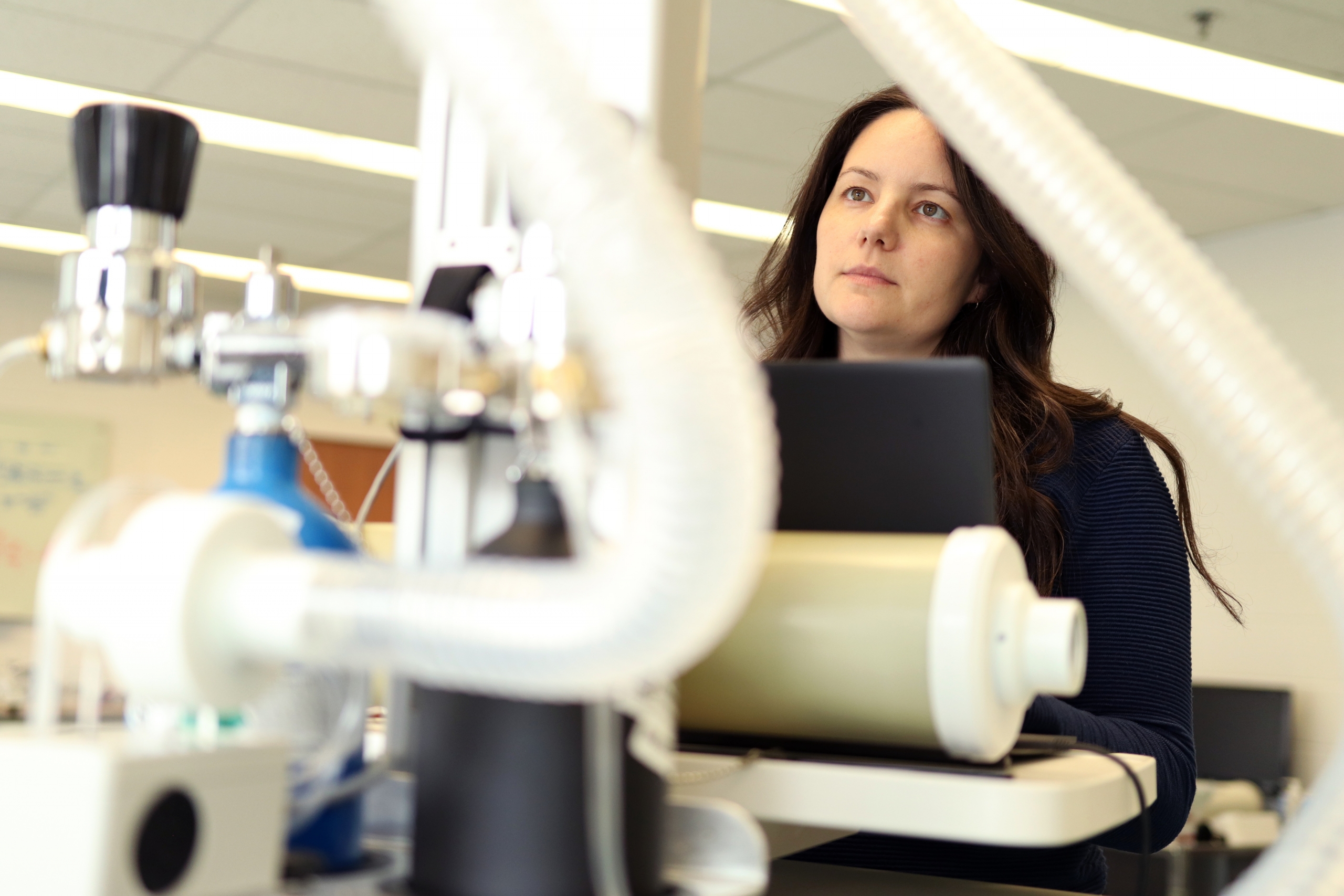 Nicole Brunton works in a lab.