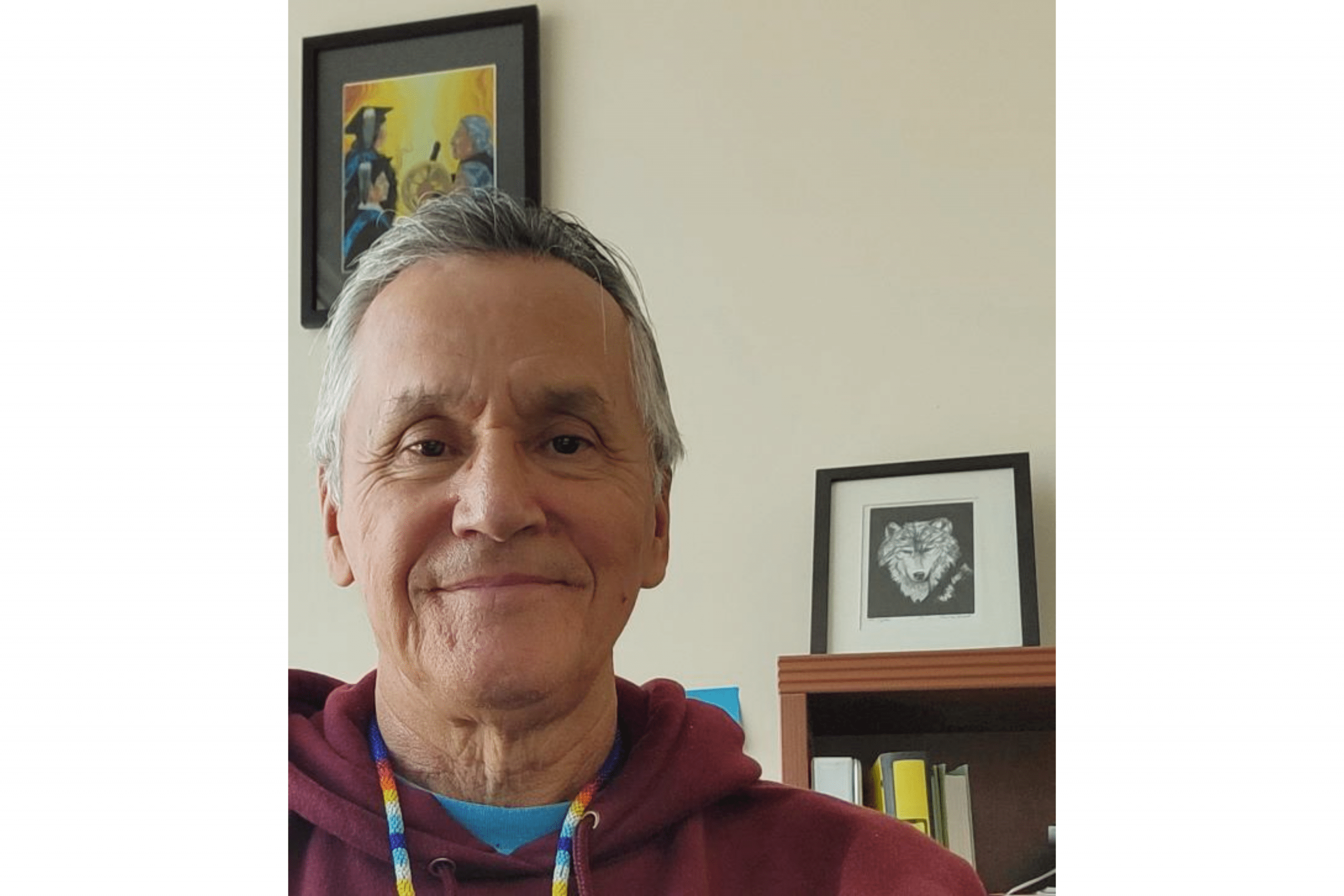 Norbert Mercredi smiles for a selfie.