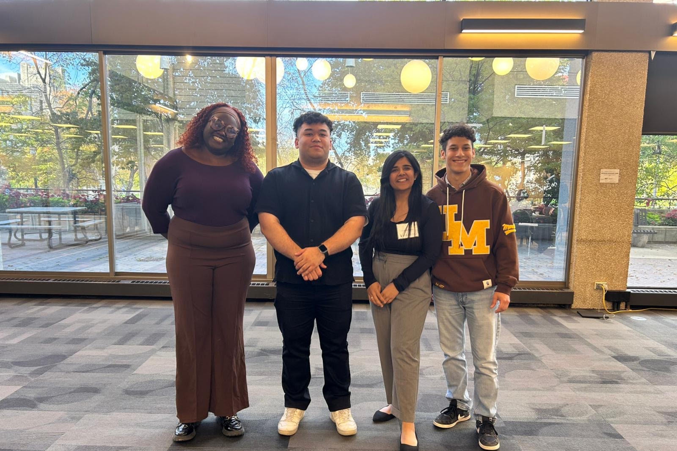 A group of four students