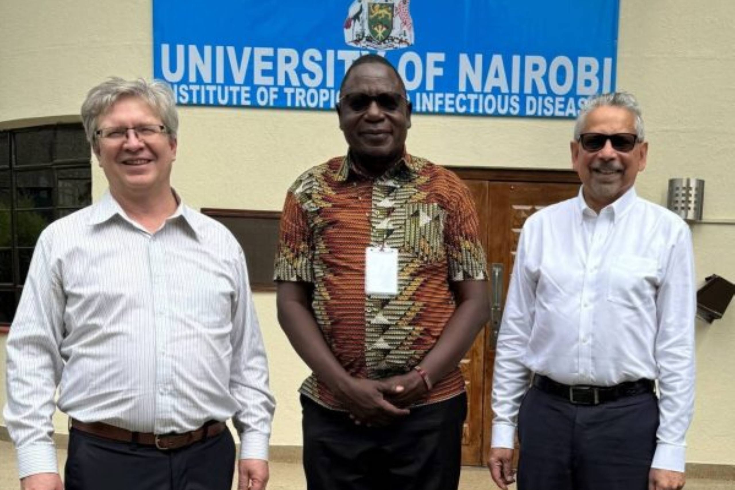 Dr. Keith Fowke and Dr. Mario Pinto pictured with Dr. Julius Oyugi, Director of the University of Nairobi Institute for Tropical and Infectious Diseases