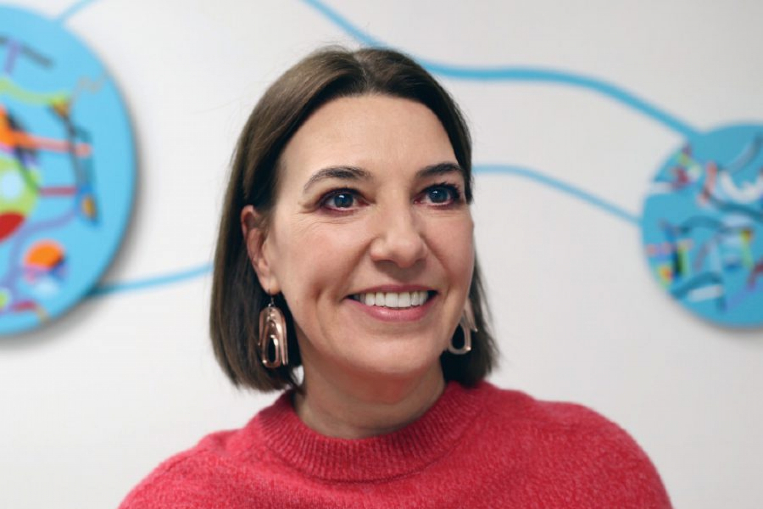 A smiling woman