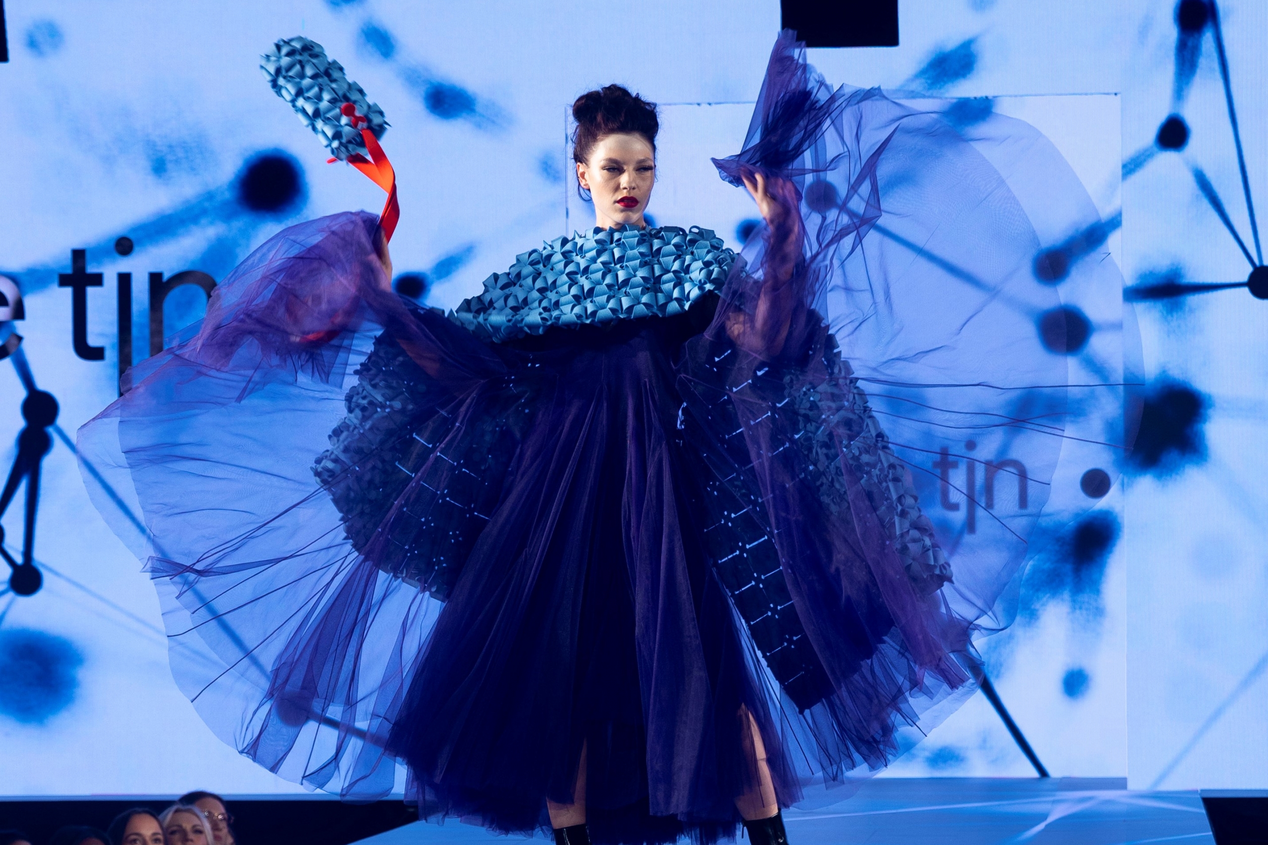 A model on the runway.