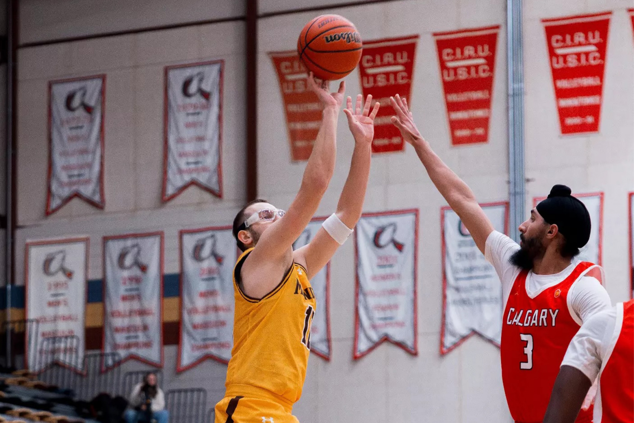 Sam Jensen battling during a game