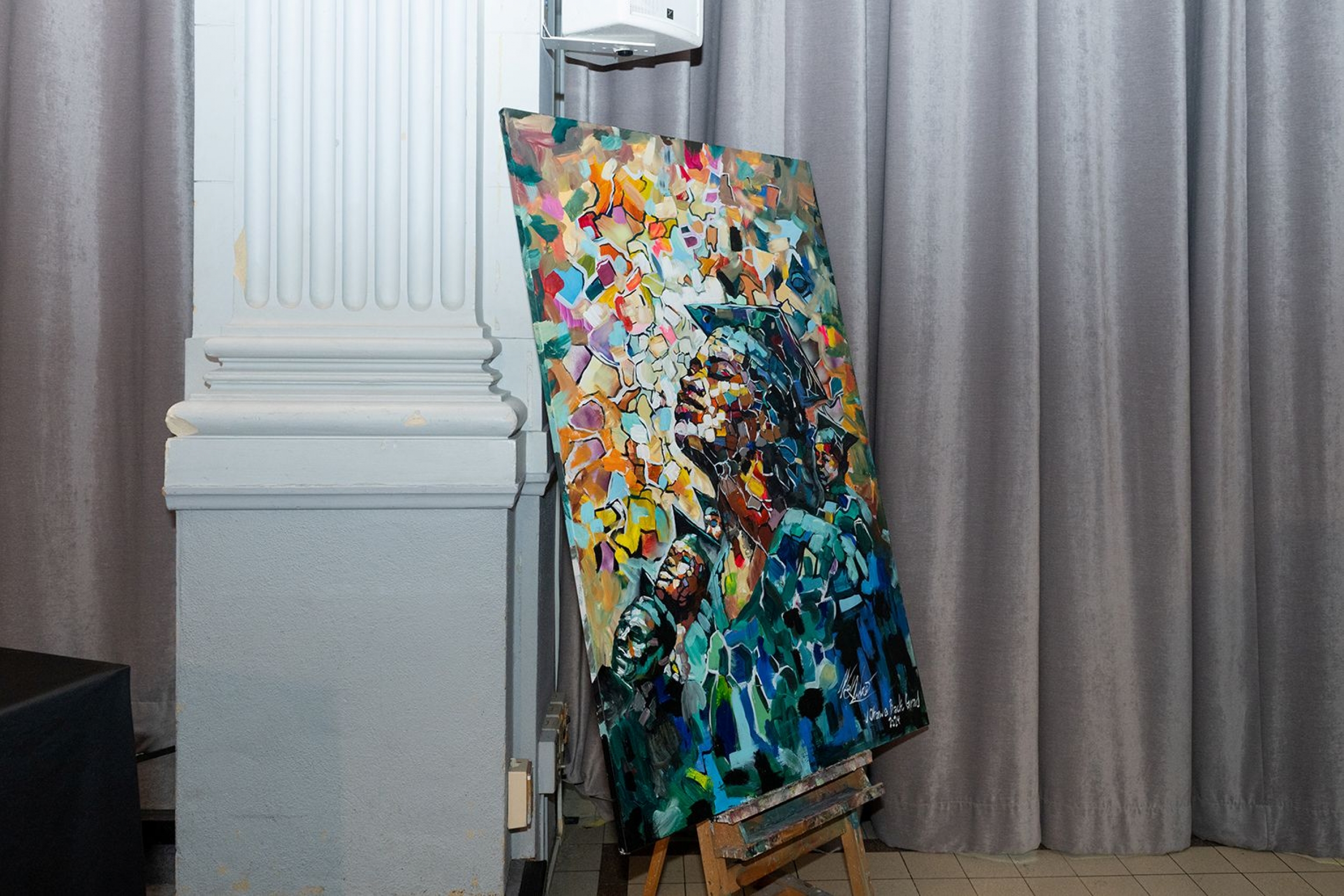 painting of a black female graduate