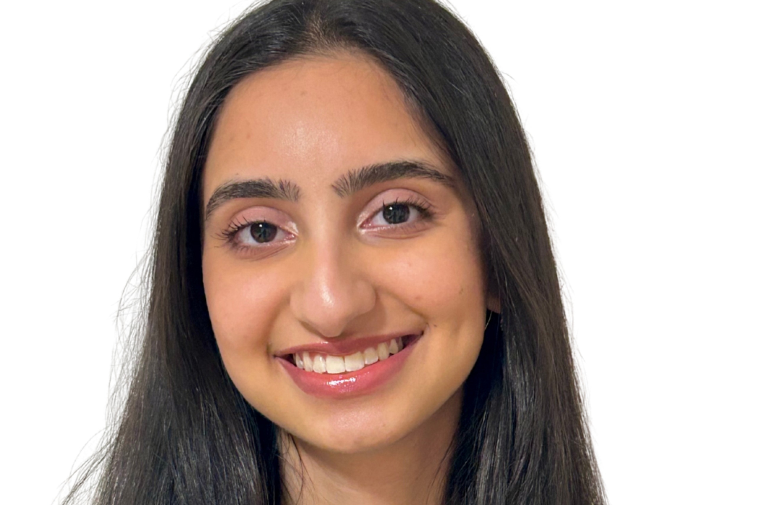 Young woman with long hair.