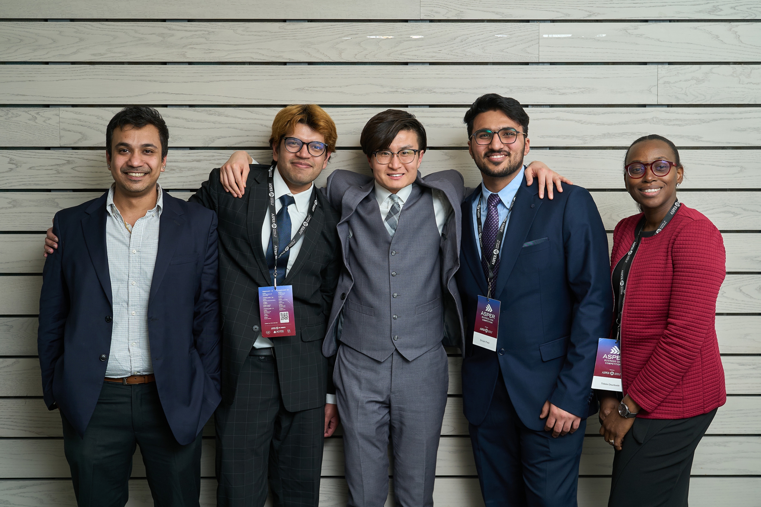 Shivam and classmates at an event