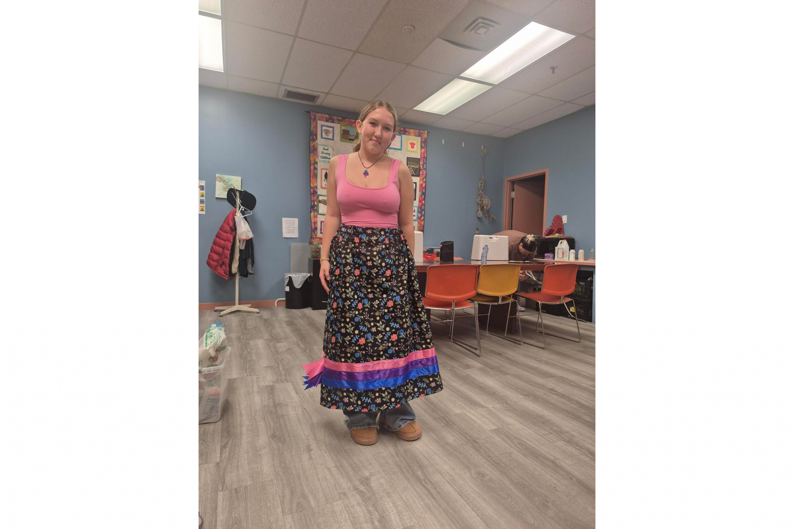 Student with Ribbon Dress