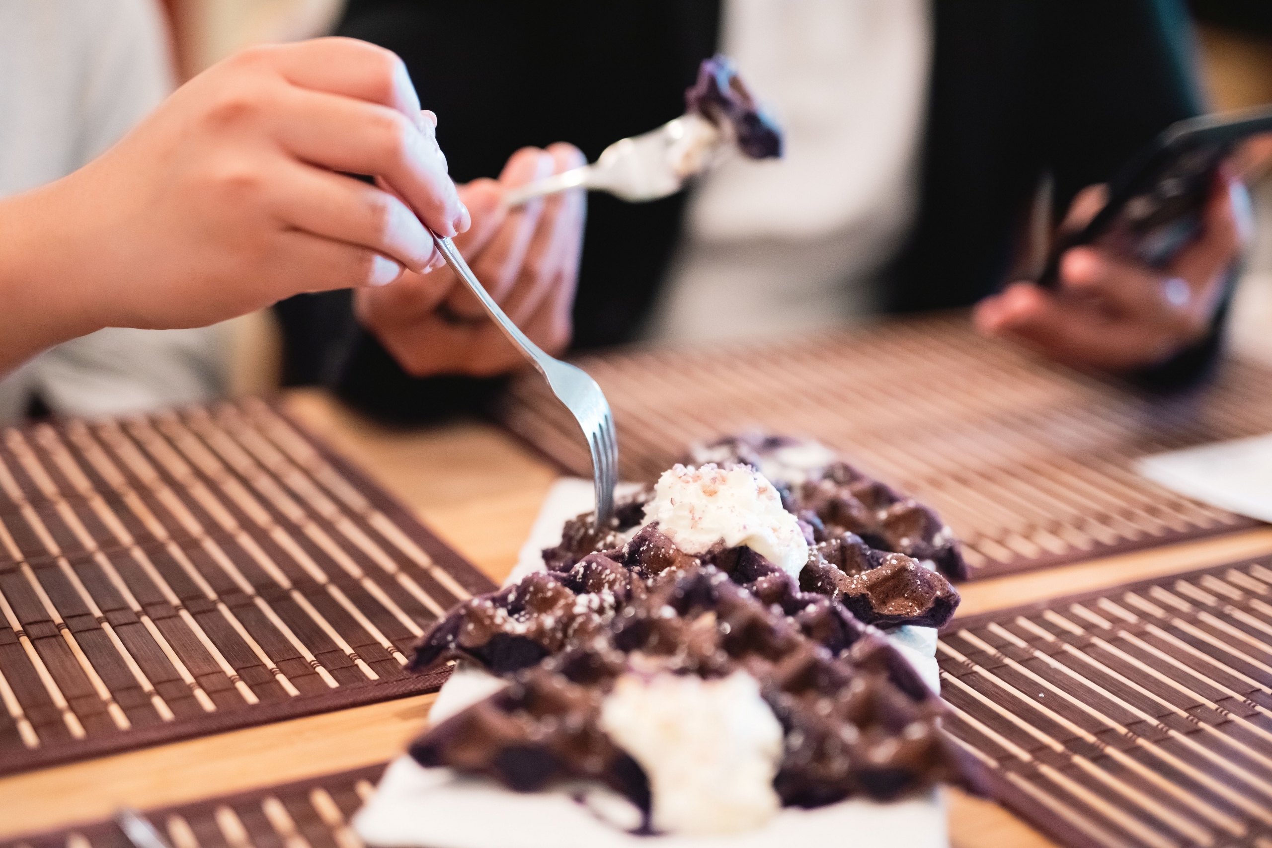 Ube Waffles at Tito Boy