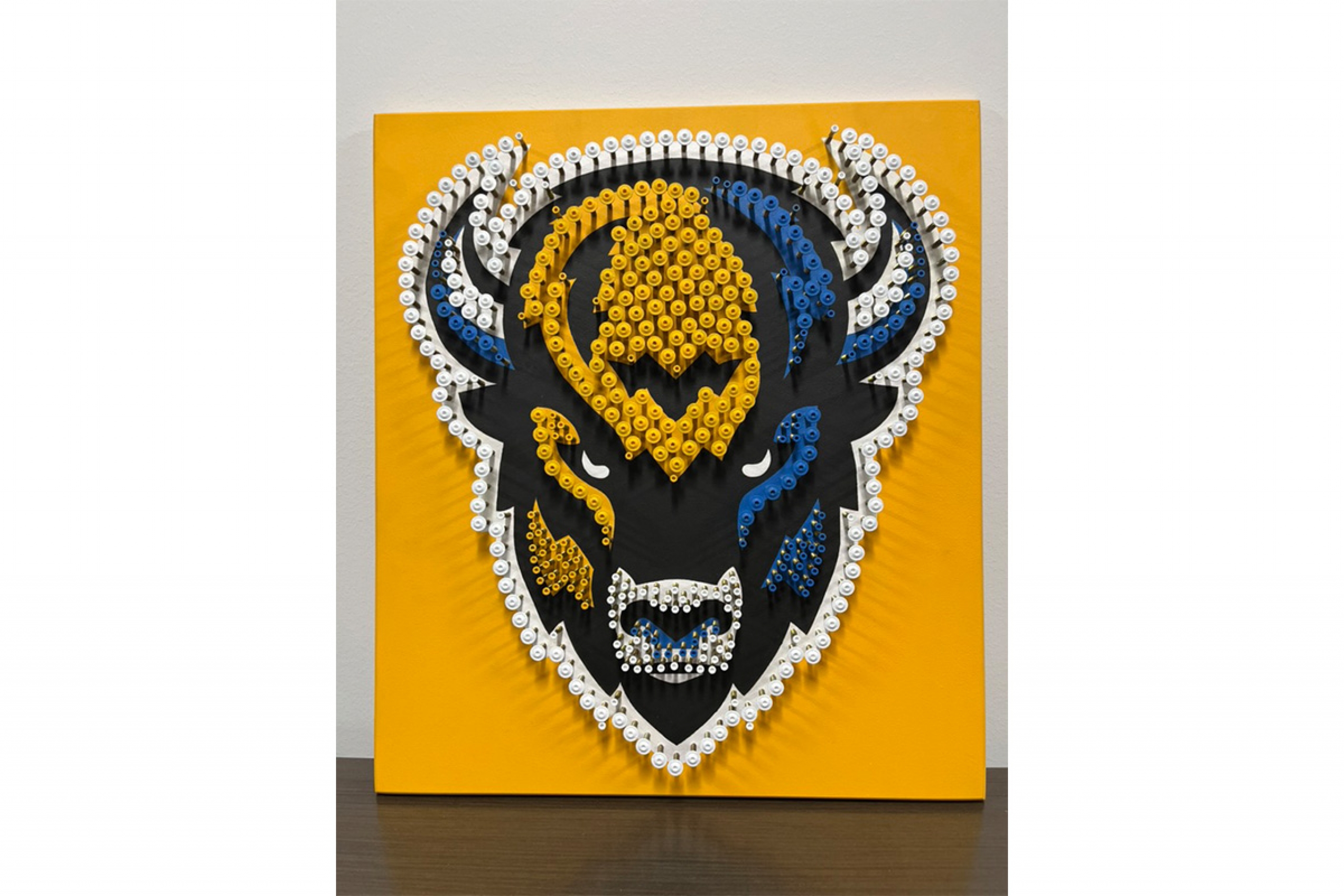 Bison Sports logo head old as screw art.
