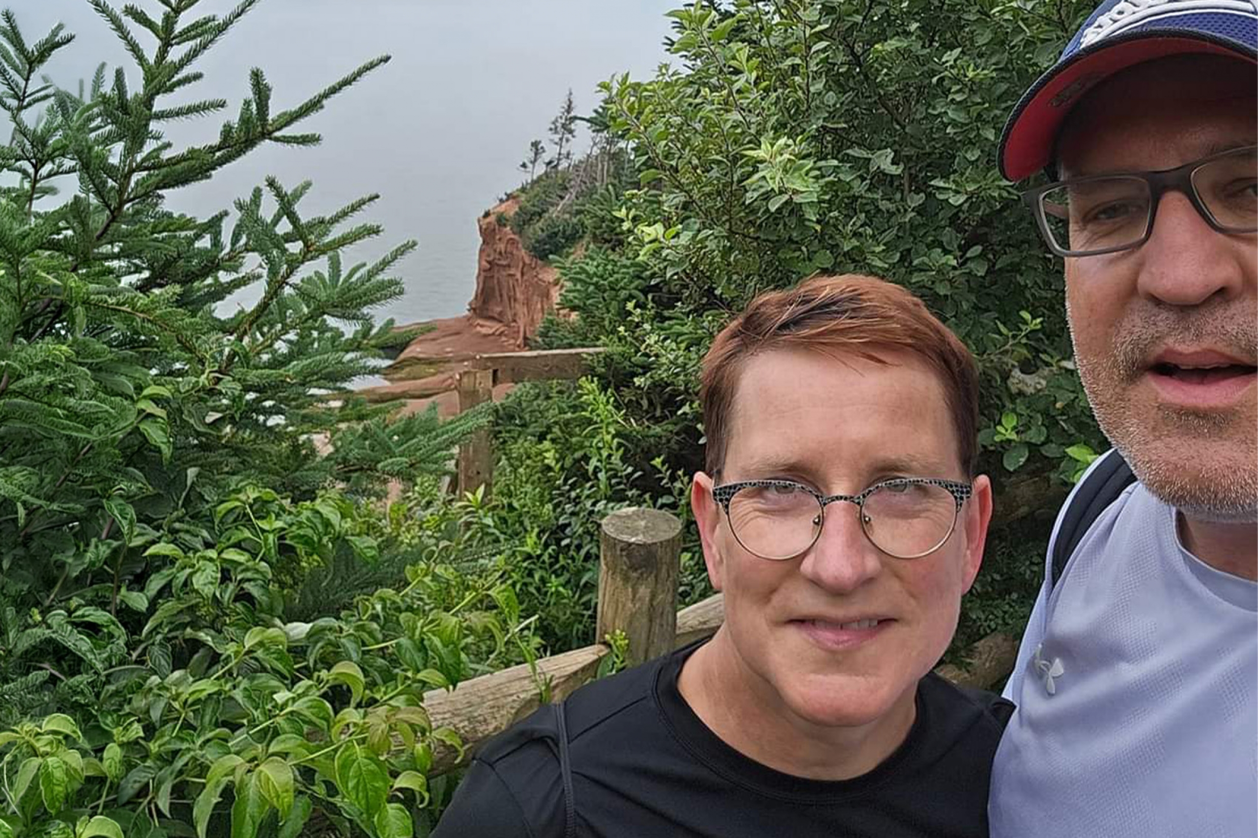 Dr. Laurene Rehman and her partner taking a selfie