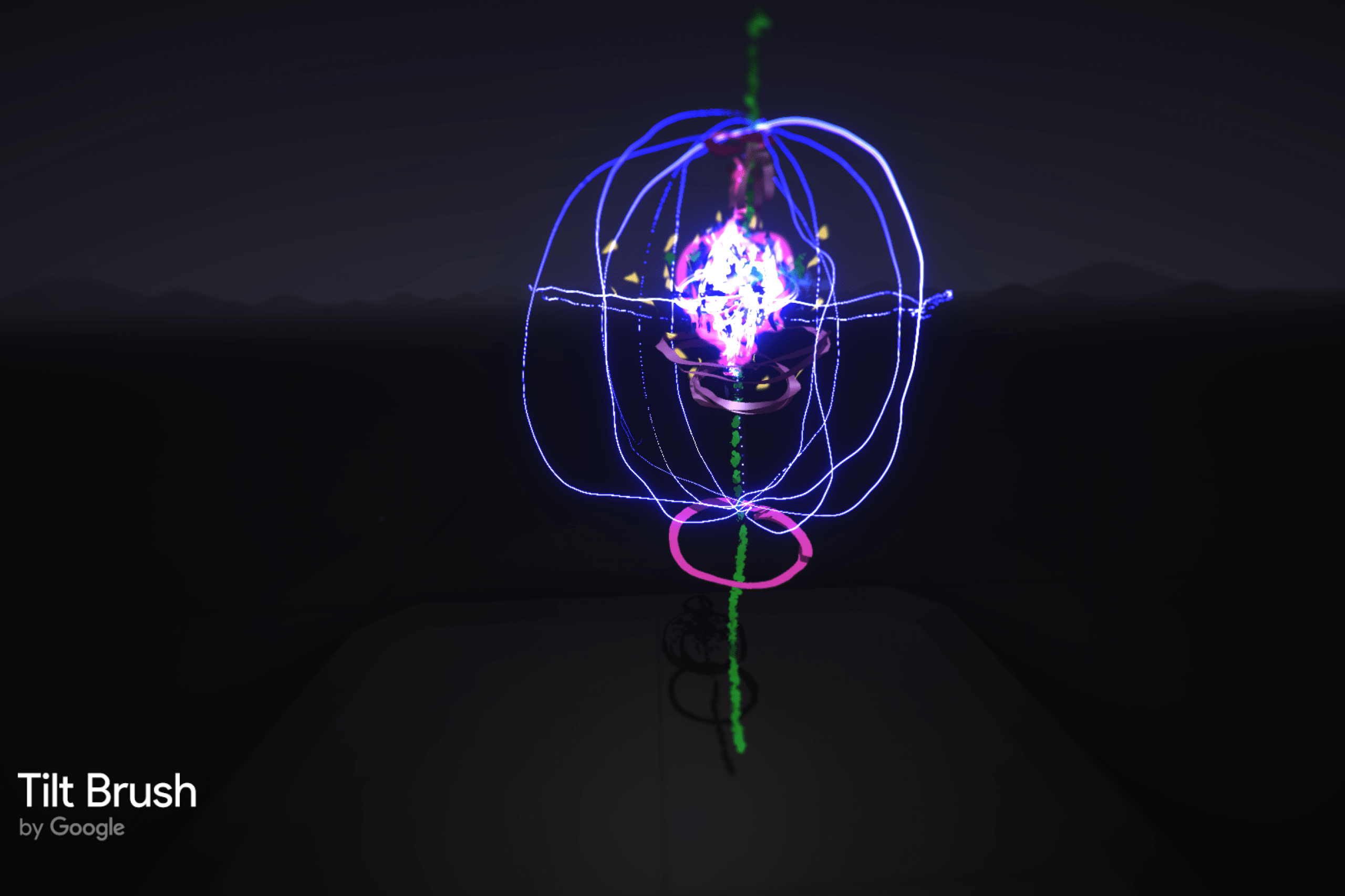 A graphic image created with VR