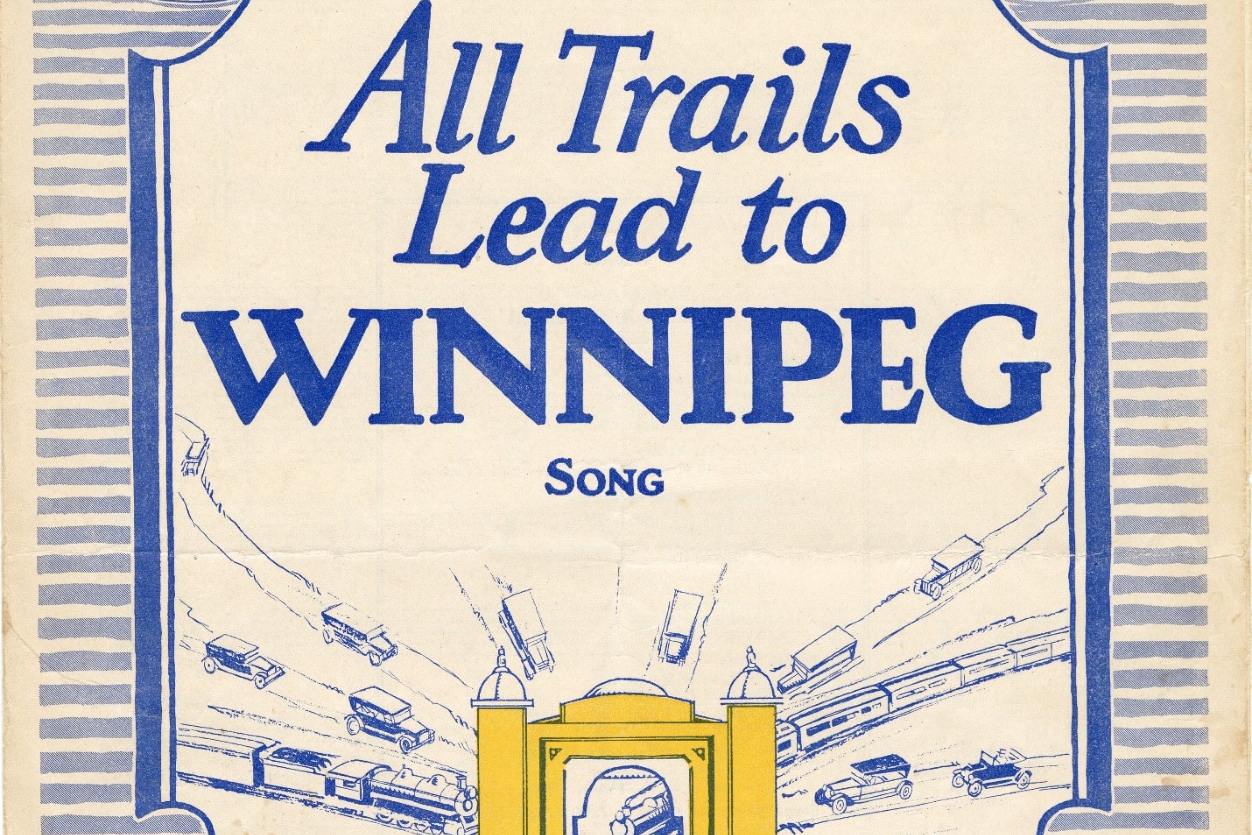 Cover of sheet music for All Trails Lead to Winnipeg