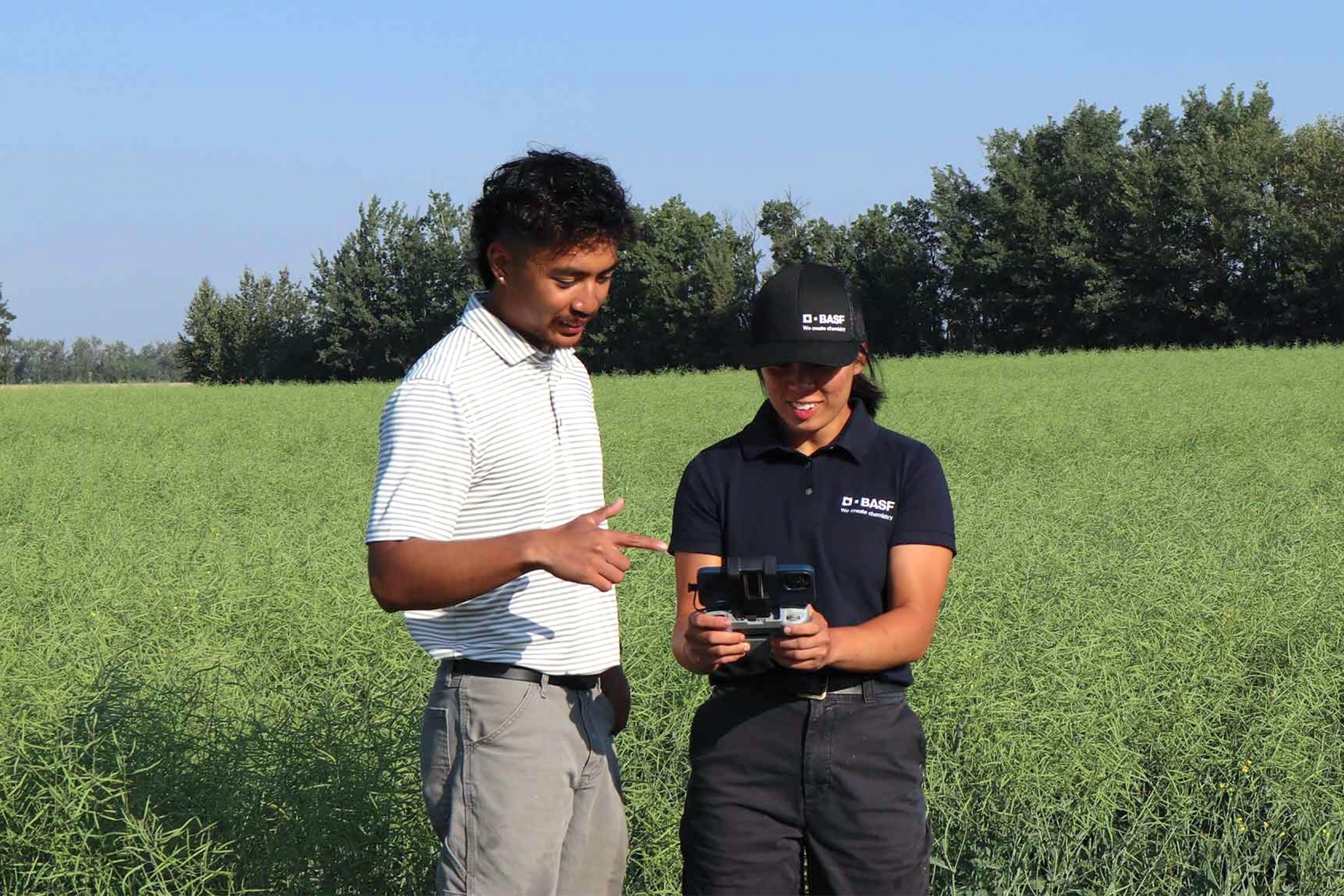Brigo with a student doing field evaluations.