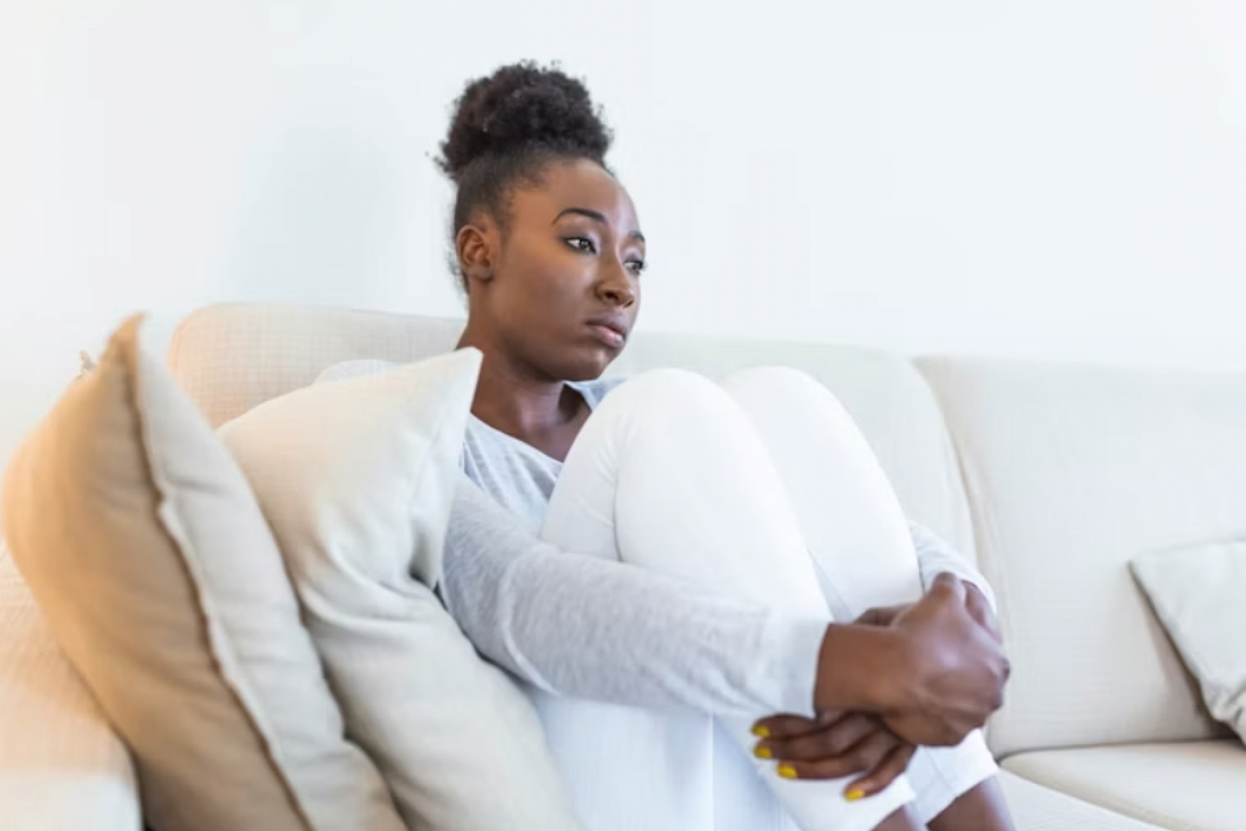 woman sitting on a chair