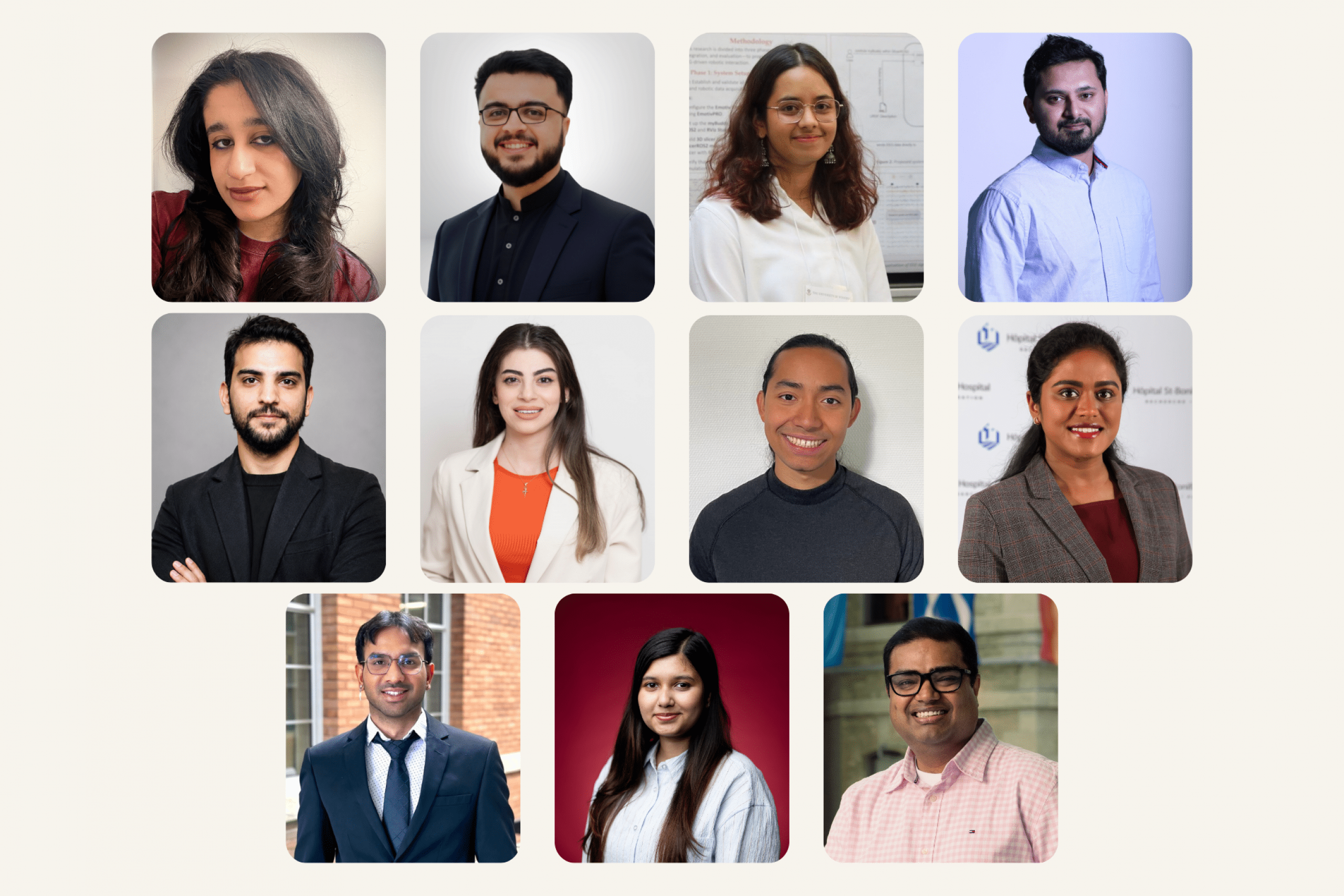 Collage of 11 Falling Walls Lab Manitoba 2026 finalists, shown in portrait cards with their names, departments and universities.