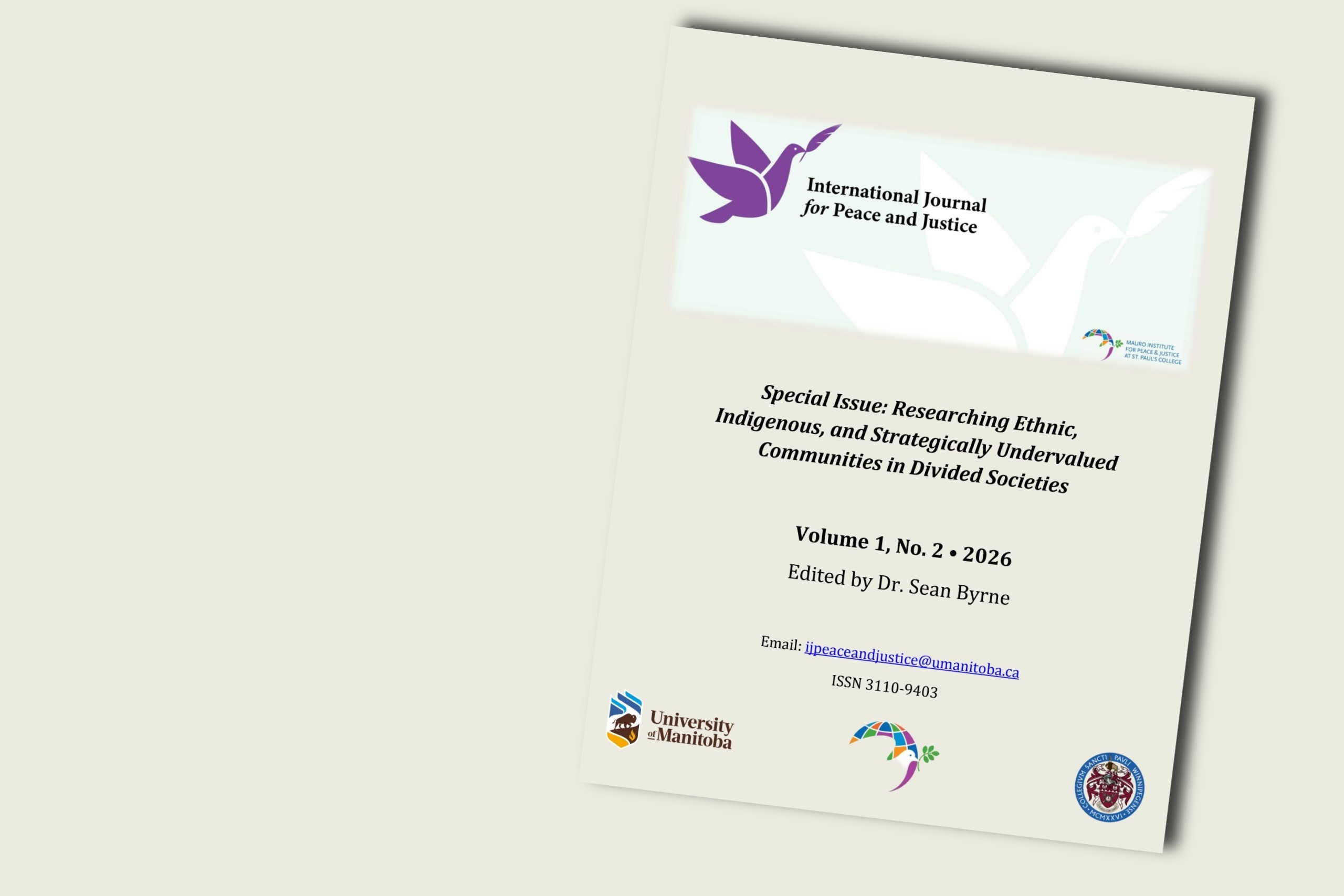 Cover of the International Journal for Peace and Justice