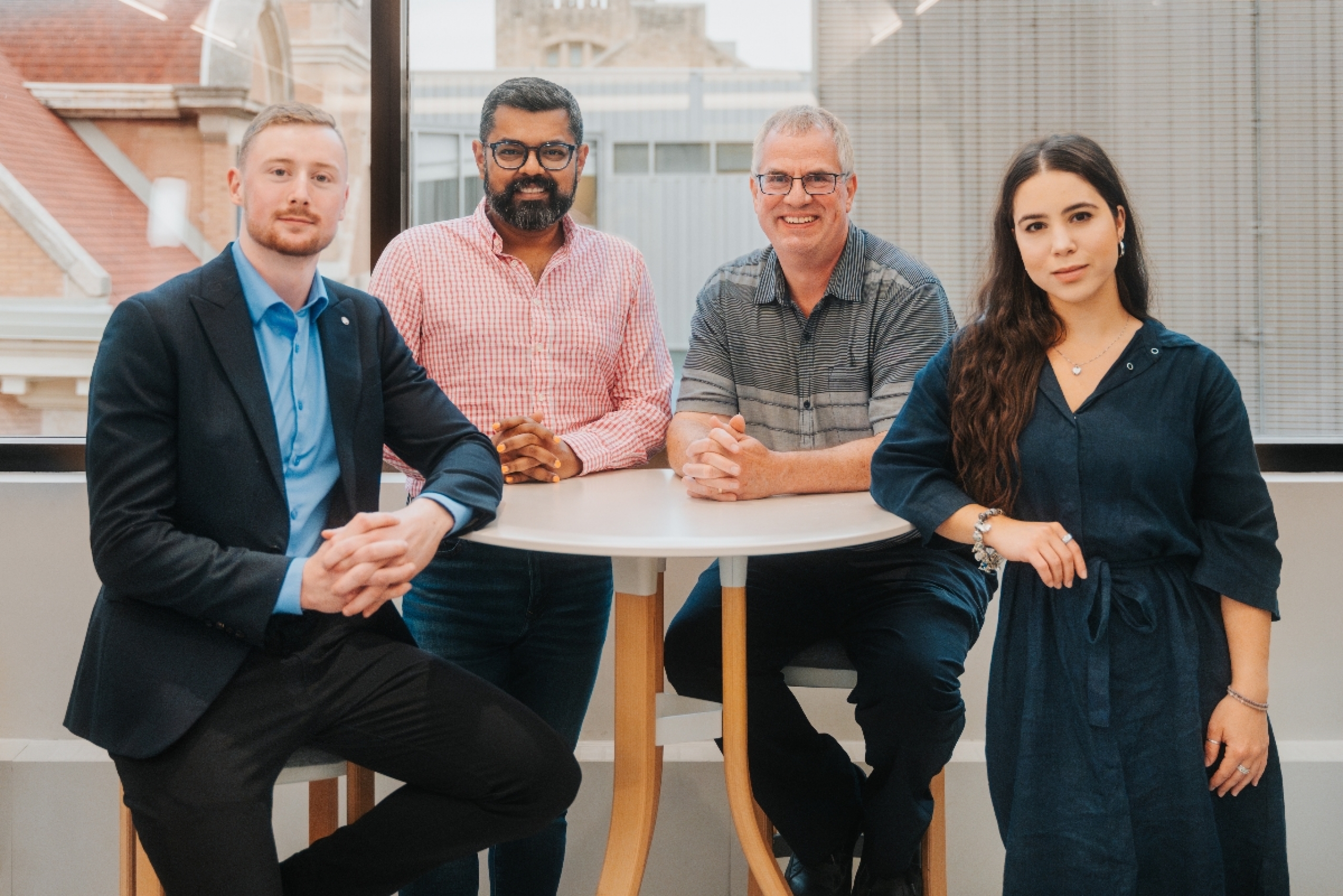 L-R: Nick Ridley, Rohan Shanker, Bruno Dyck, and Savanna Vagianos