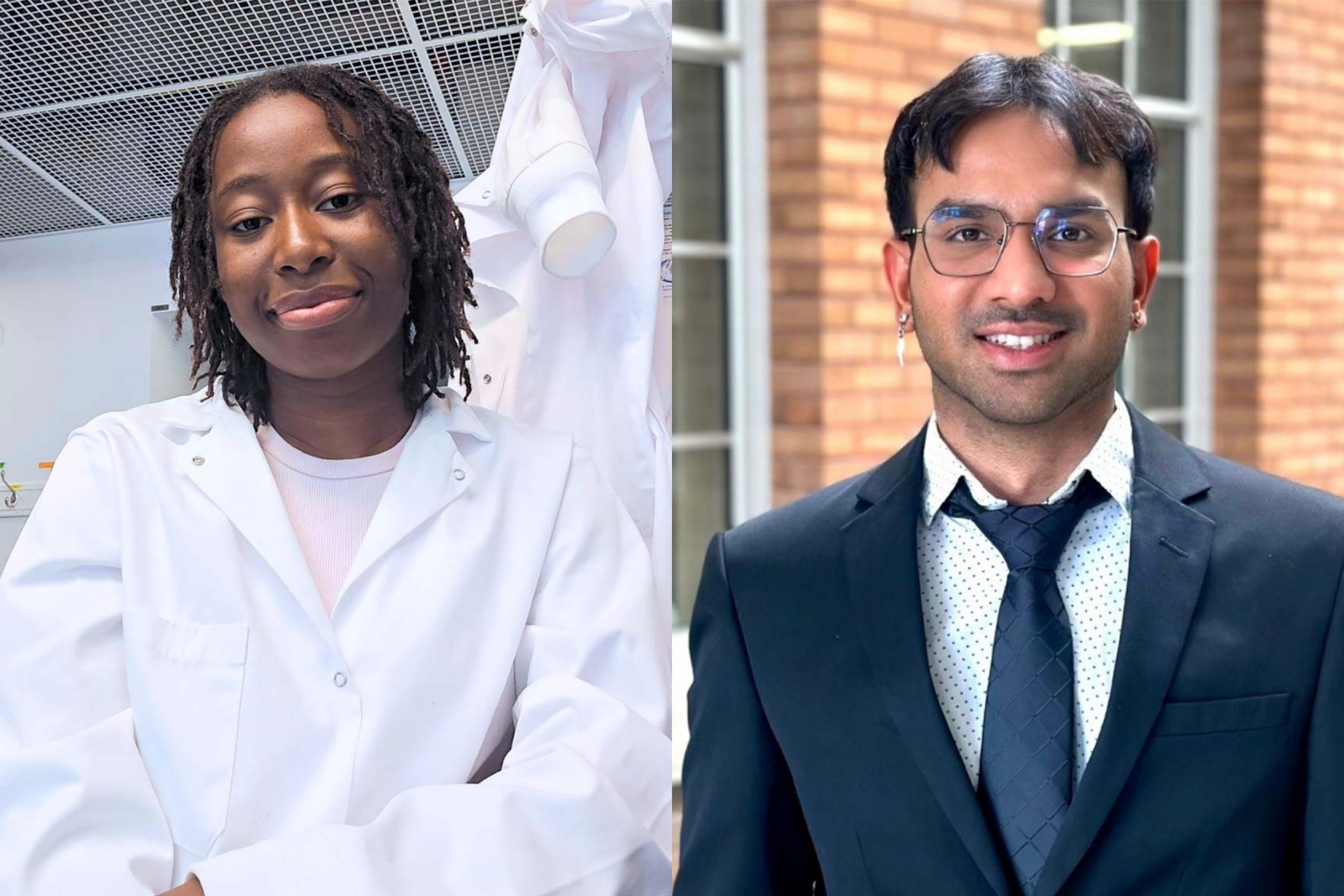 From left to right Deborah Owoyemi and Rudra Patel