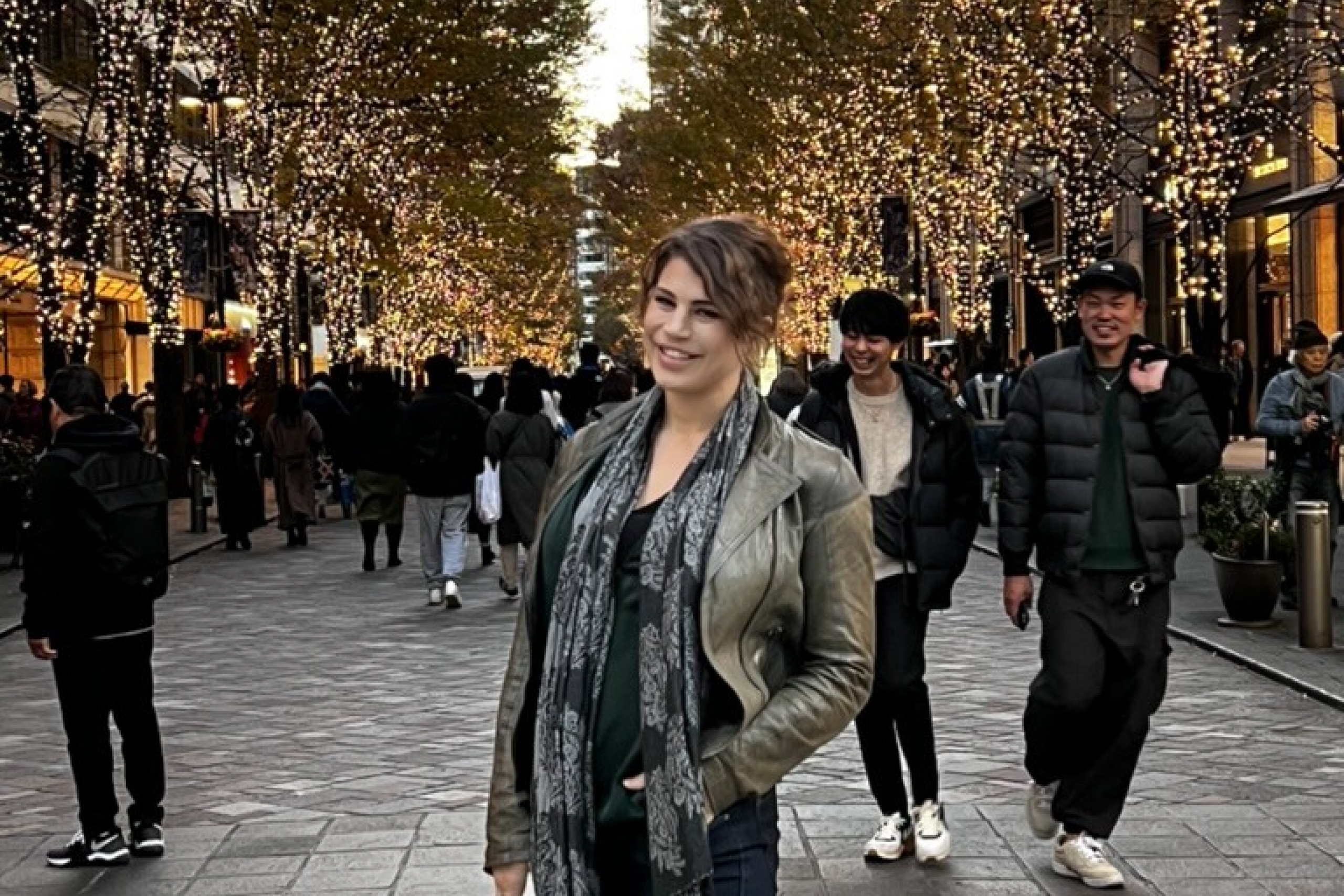 Avery Hastings stands at a popular crossing