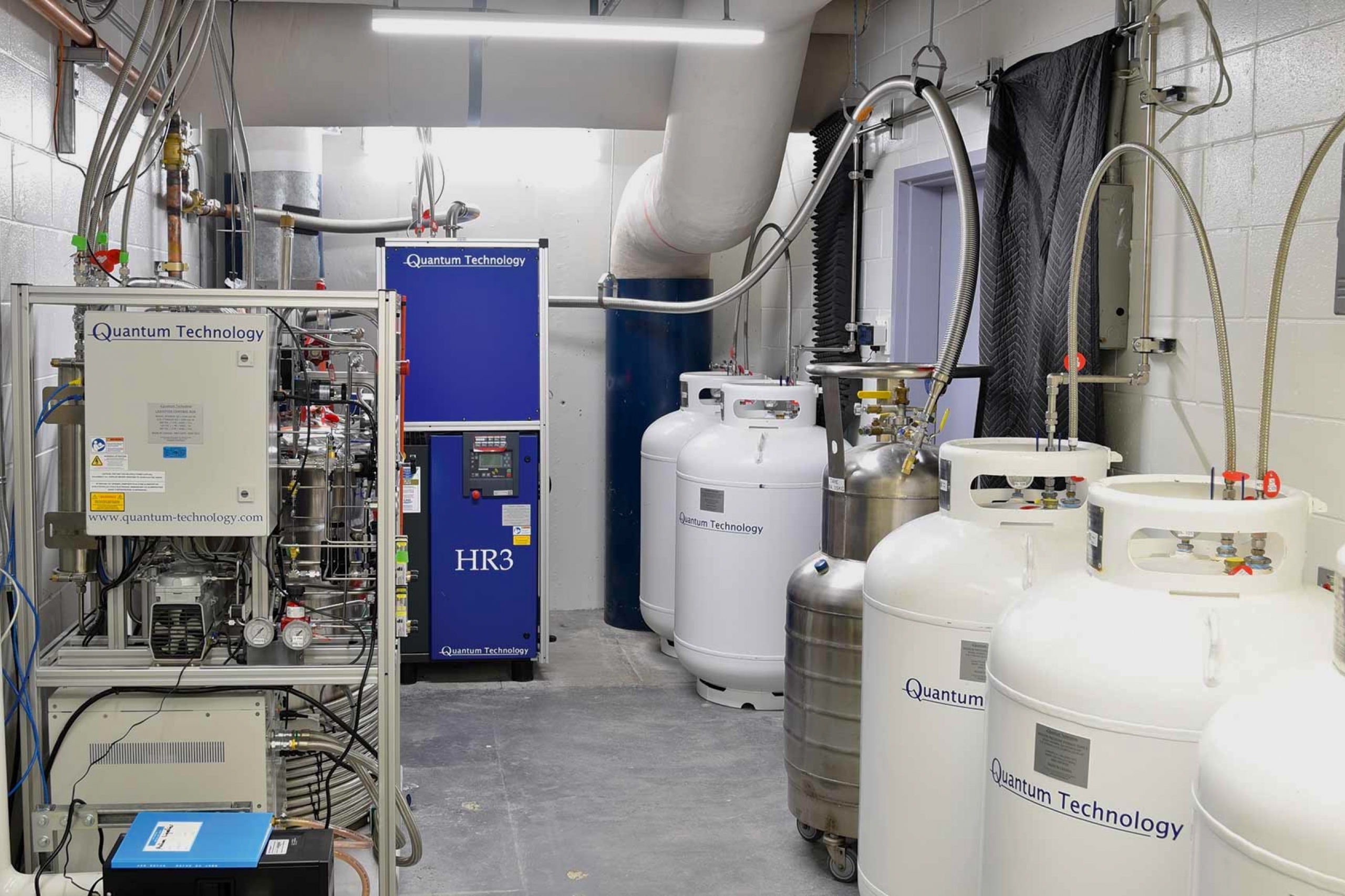 Helium recycling room.