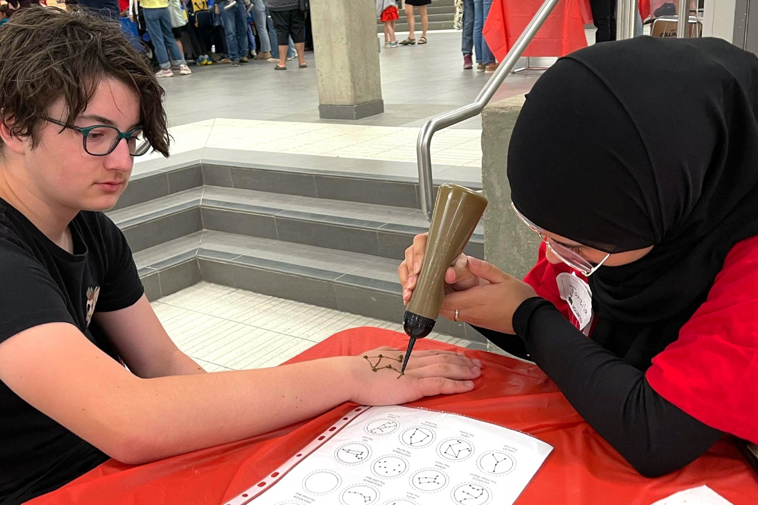 Henna Constellations booth at Science Rendezvous.