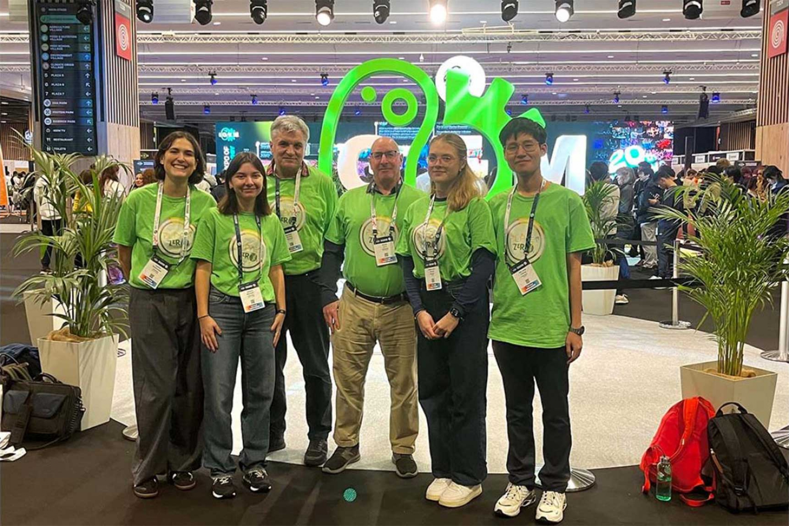 Group photo of the iGEM team at the 2025 Grand Jamboree.