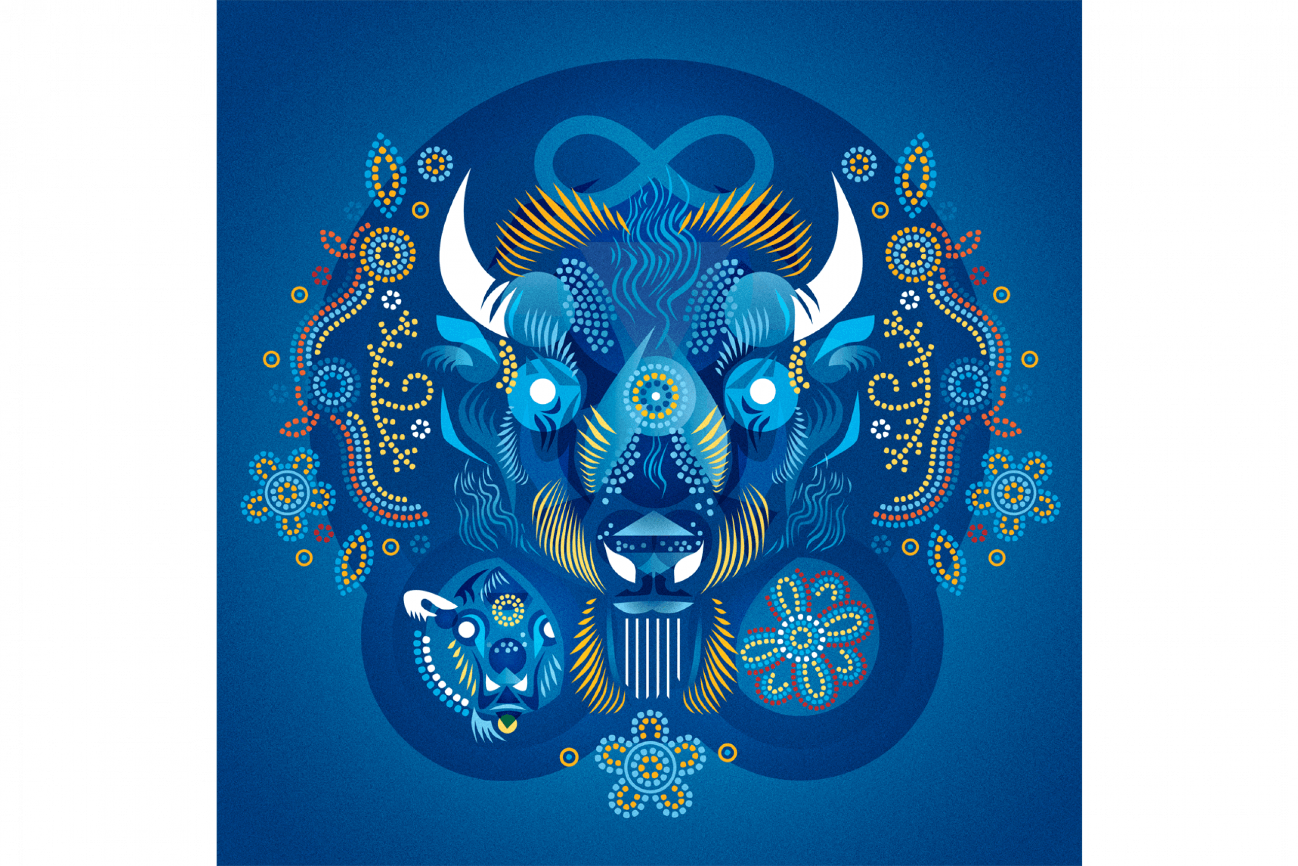 Illustration of bison