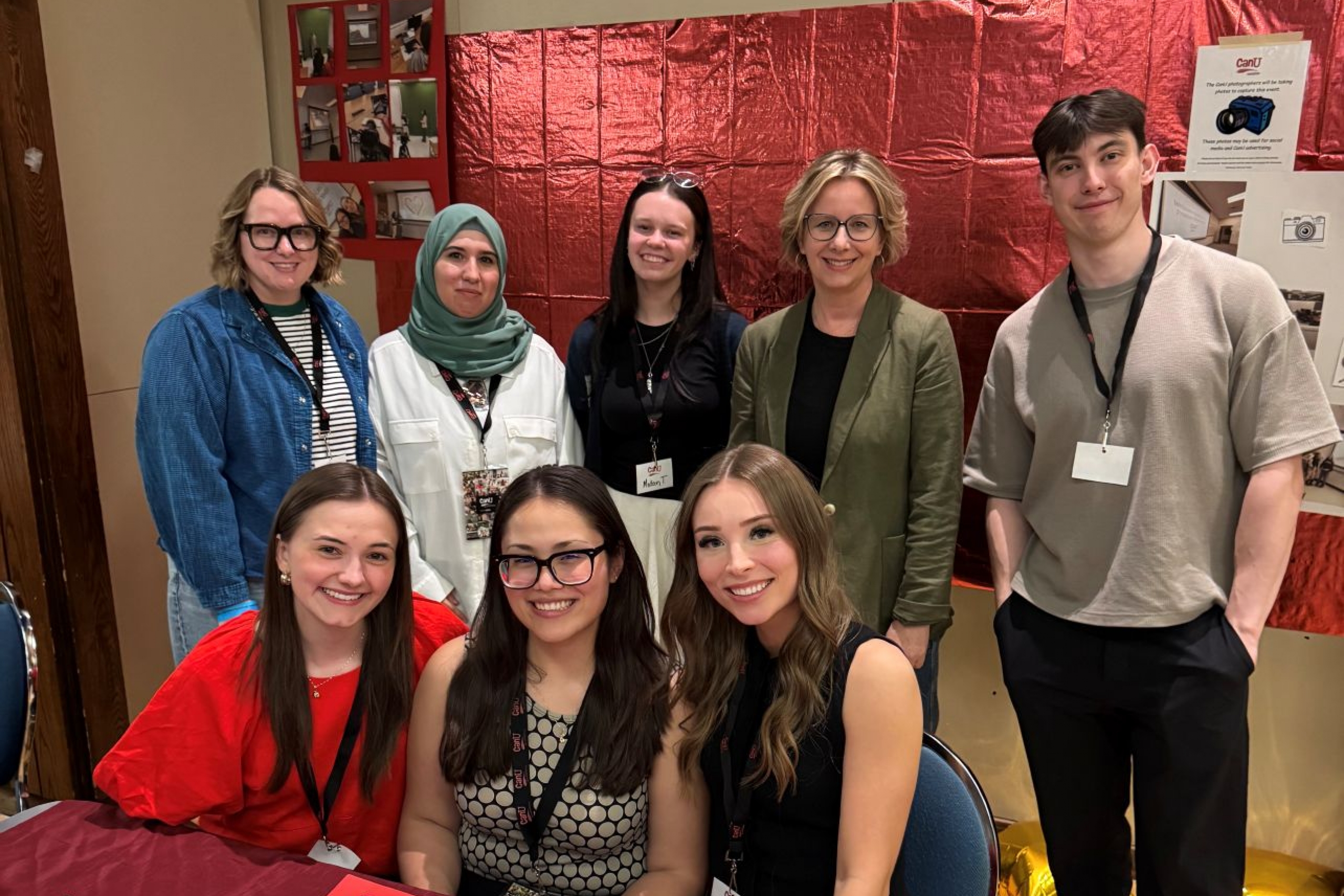 Michelle Honeyford with group of students.