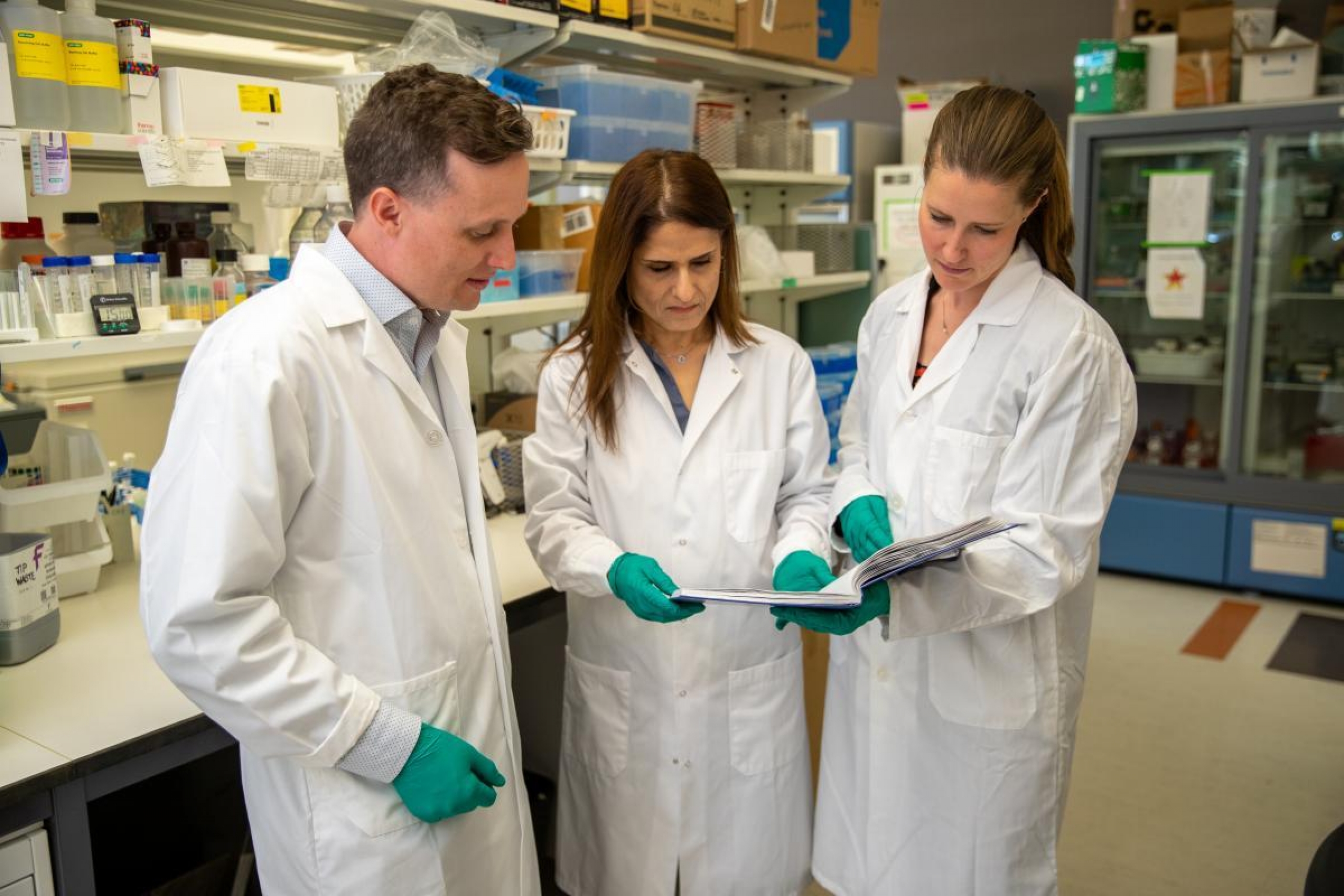 Researchers working in the MMSRC lab