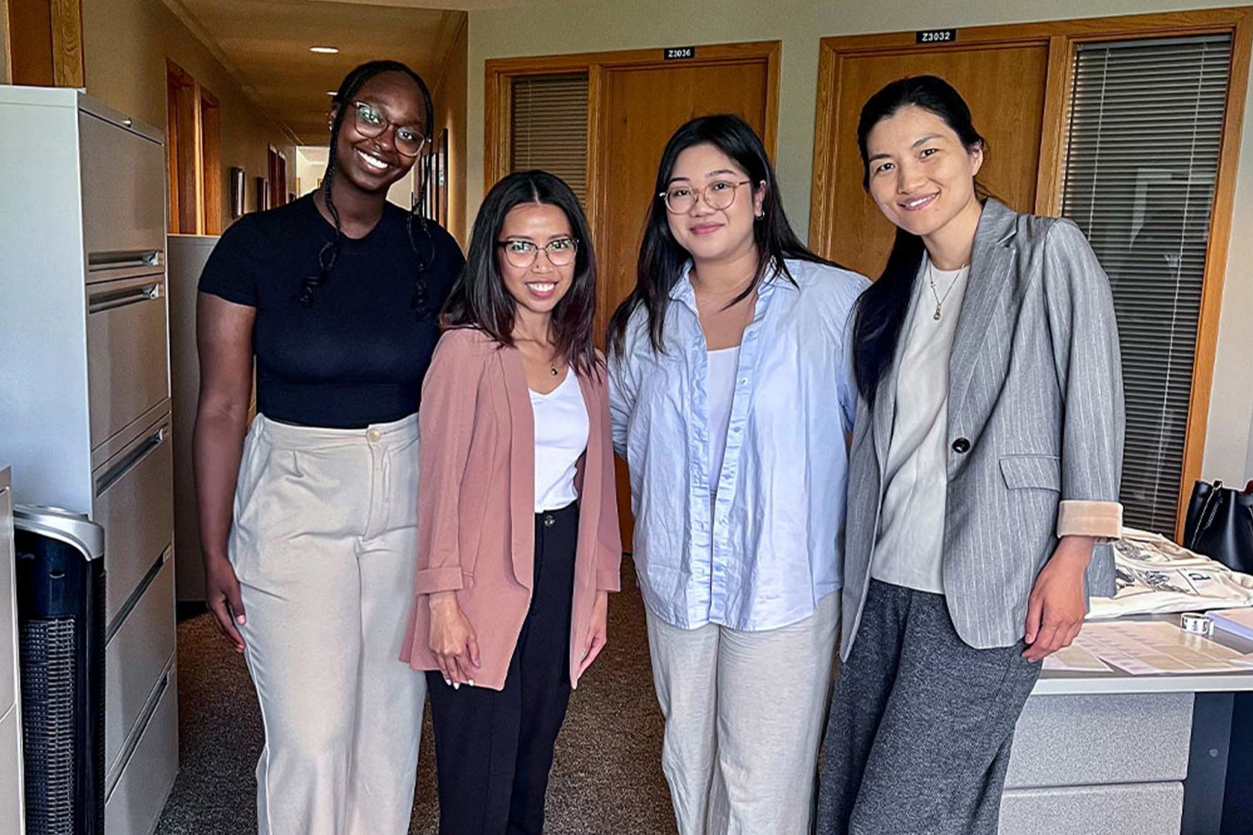 Riya Timpog with Witta, Princess and Dr. Ge during the summer SBRC.