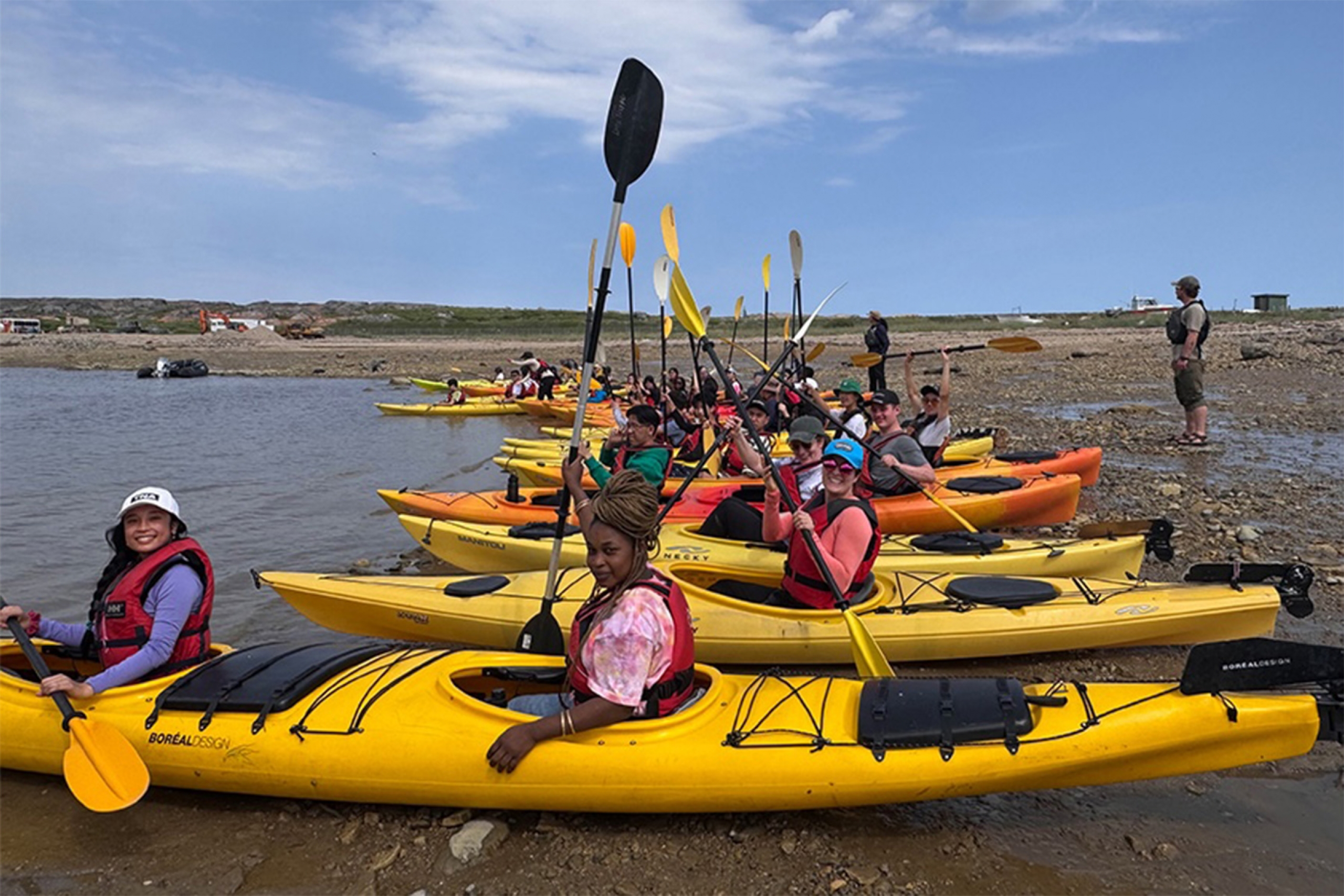 Participants of the SHAD 2025 on a boat at Churchill.