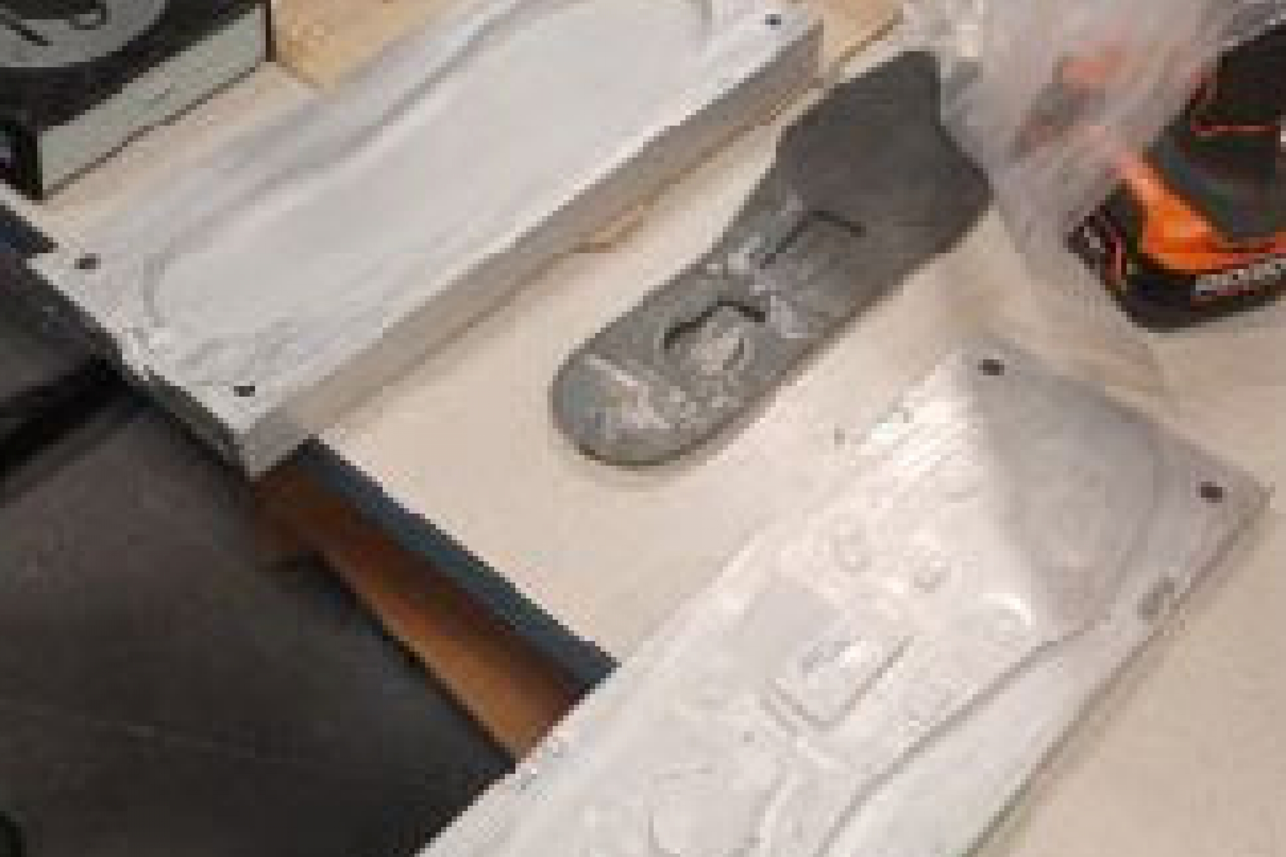 A prototype of a Smart Shoe Sole (left) and the mold for the shoe sole (right), as developed by researchers at Red River College.