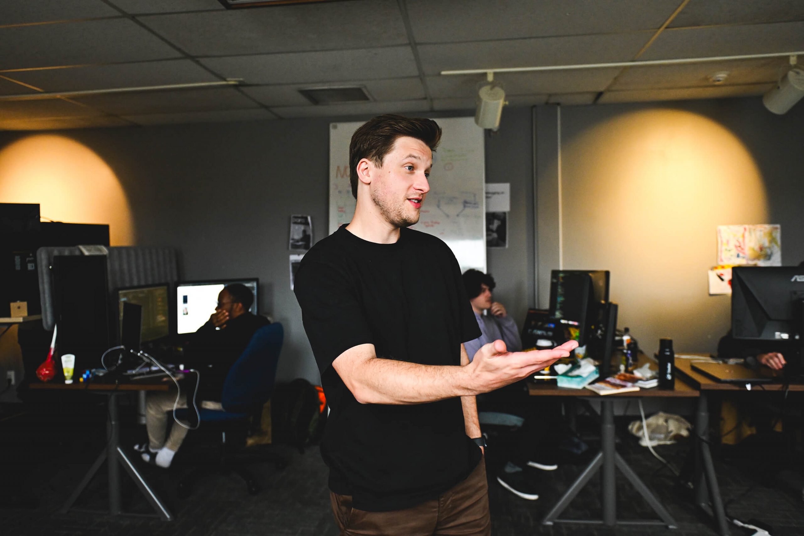 Chris Schmidt in his office in Winnipeg