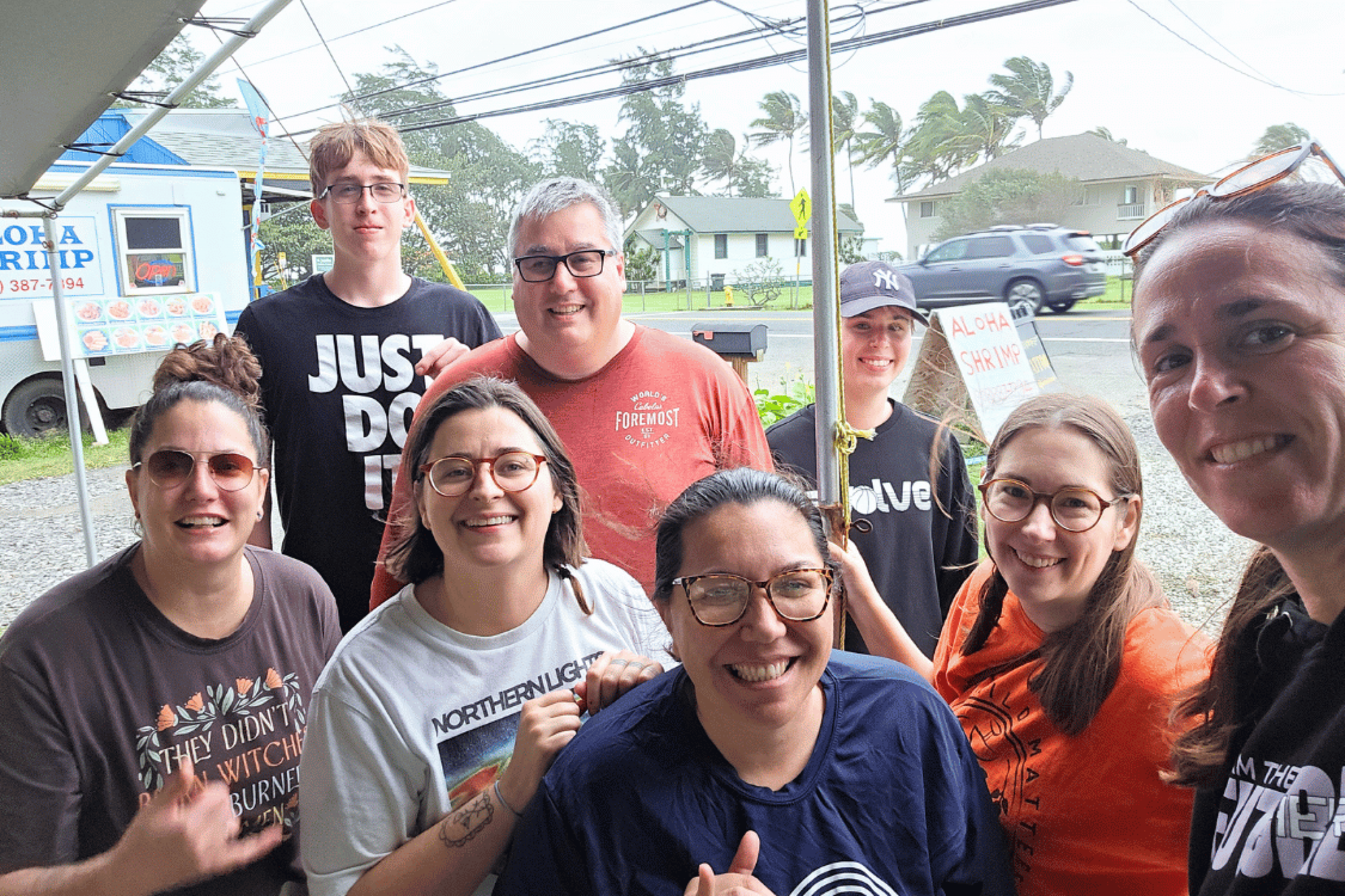 8. Group selfie during a community learning trip in Hawaiʻi.